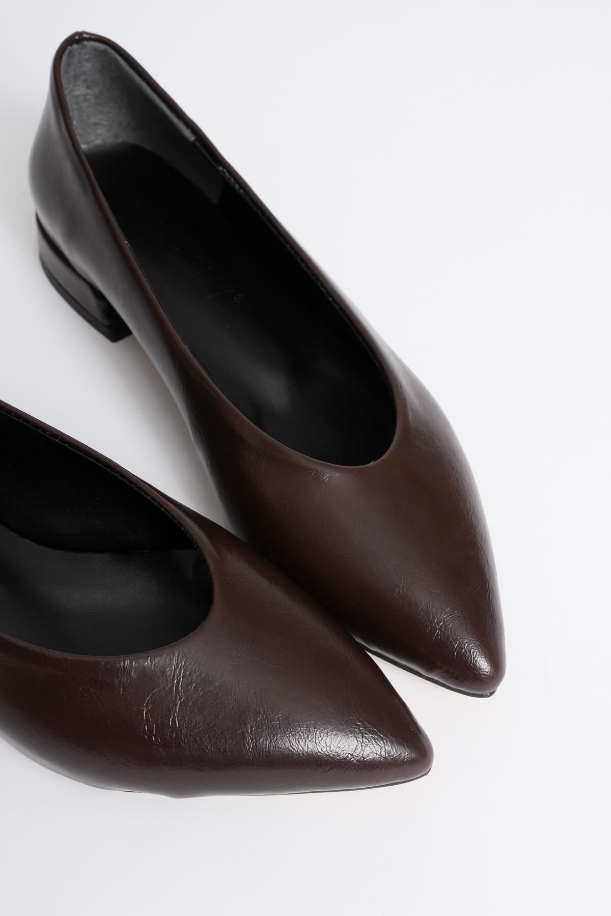 Kadın Acı Kahve Günlük Kısa Topuklu Ayakkabı EATR23MS02B