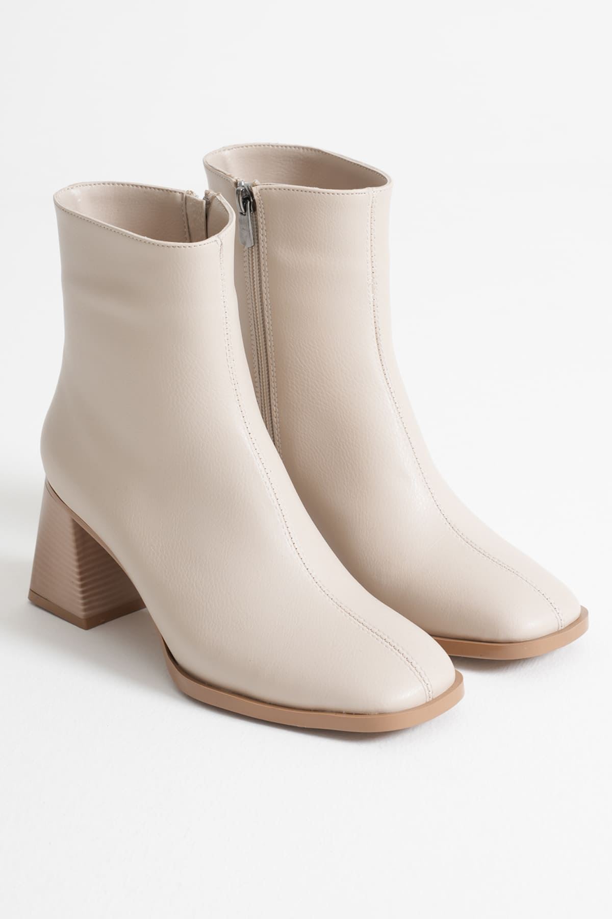 Ornela Kadın Bej Topuklu Bot