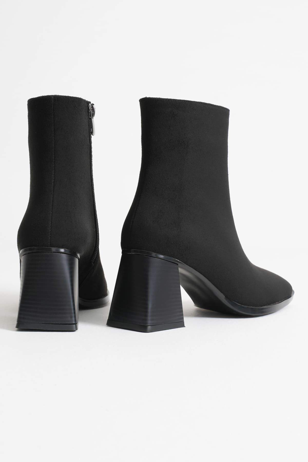 Kadın Siyah Süet Topuklu BotSHTR08MK24D
