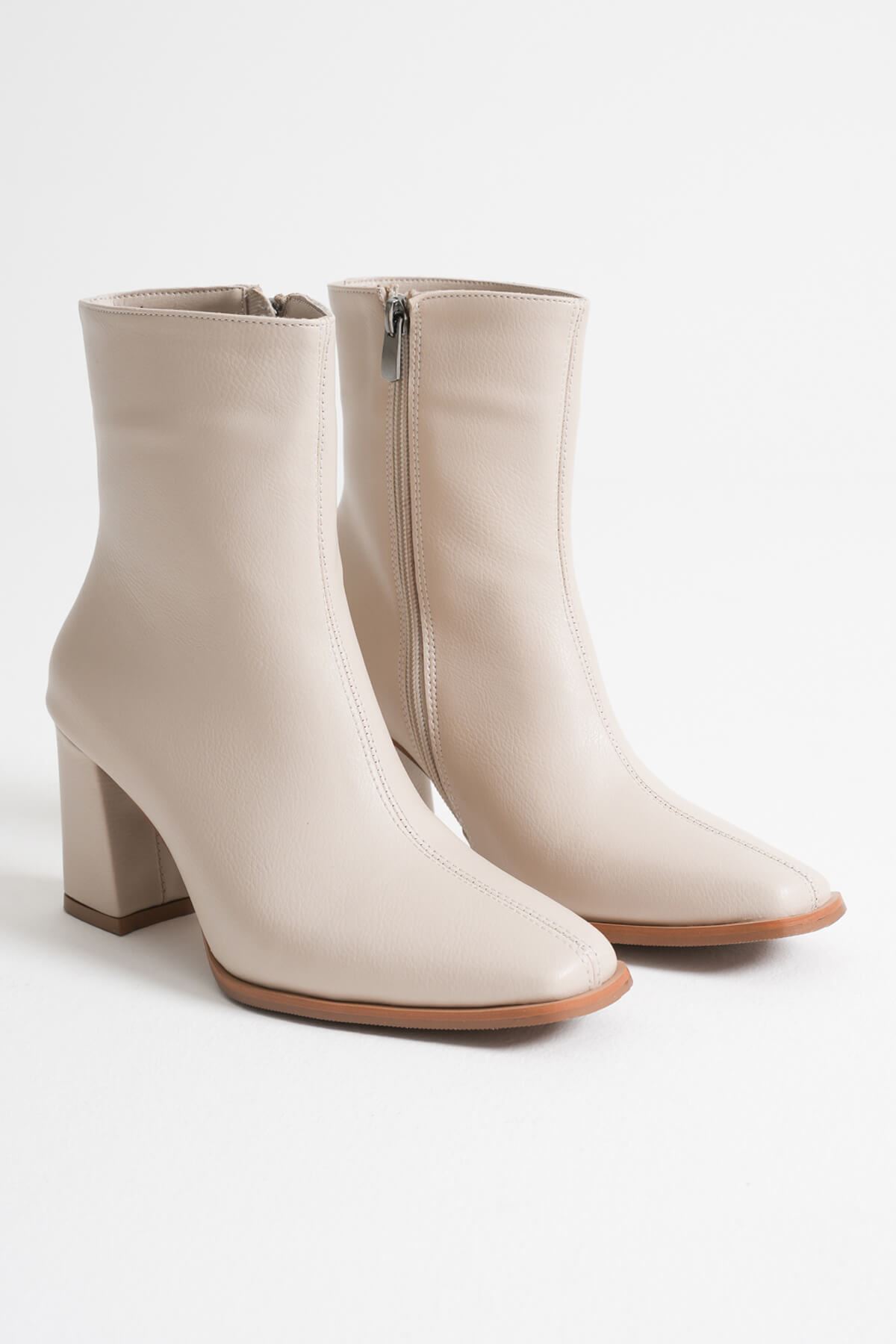 Kadın Bej Topuklu Bot SHTR08MK02B