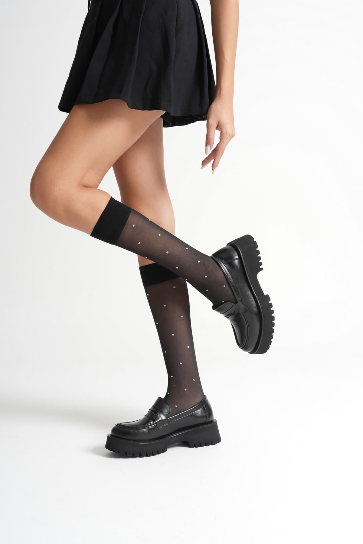 Kadın Günlük Siyah Loafer Ayakkabı SHTR10MS02A