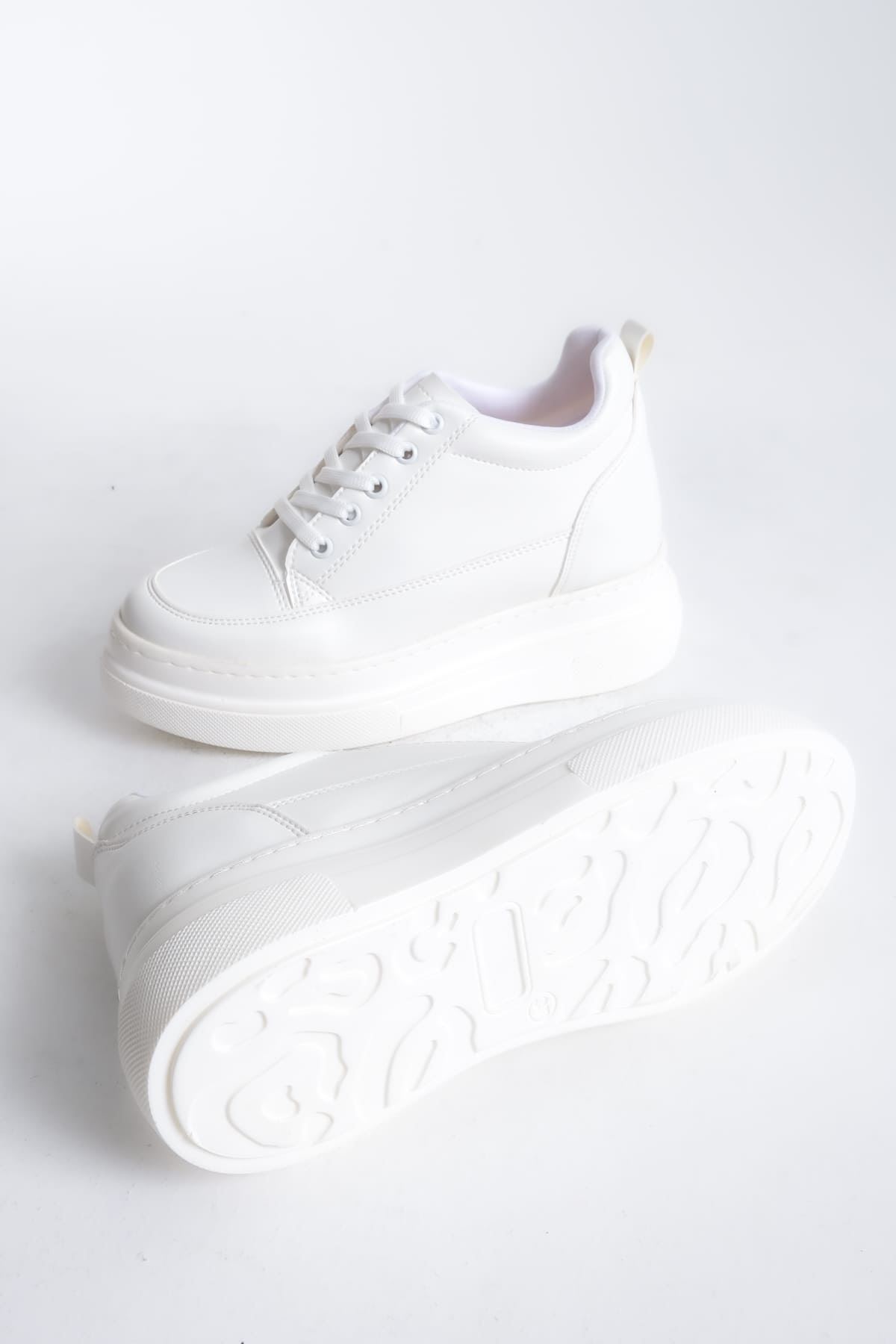 Kadın Gizli Topuk Beyaz Spor Ayakkabı
