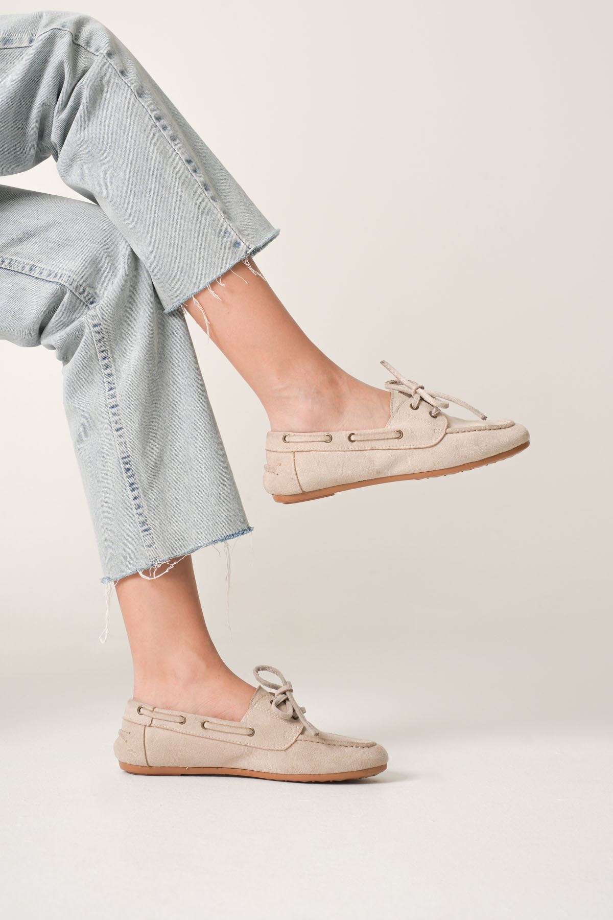 Kadın Bej Günlük Süet Ayakkabı EATR27MS06B