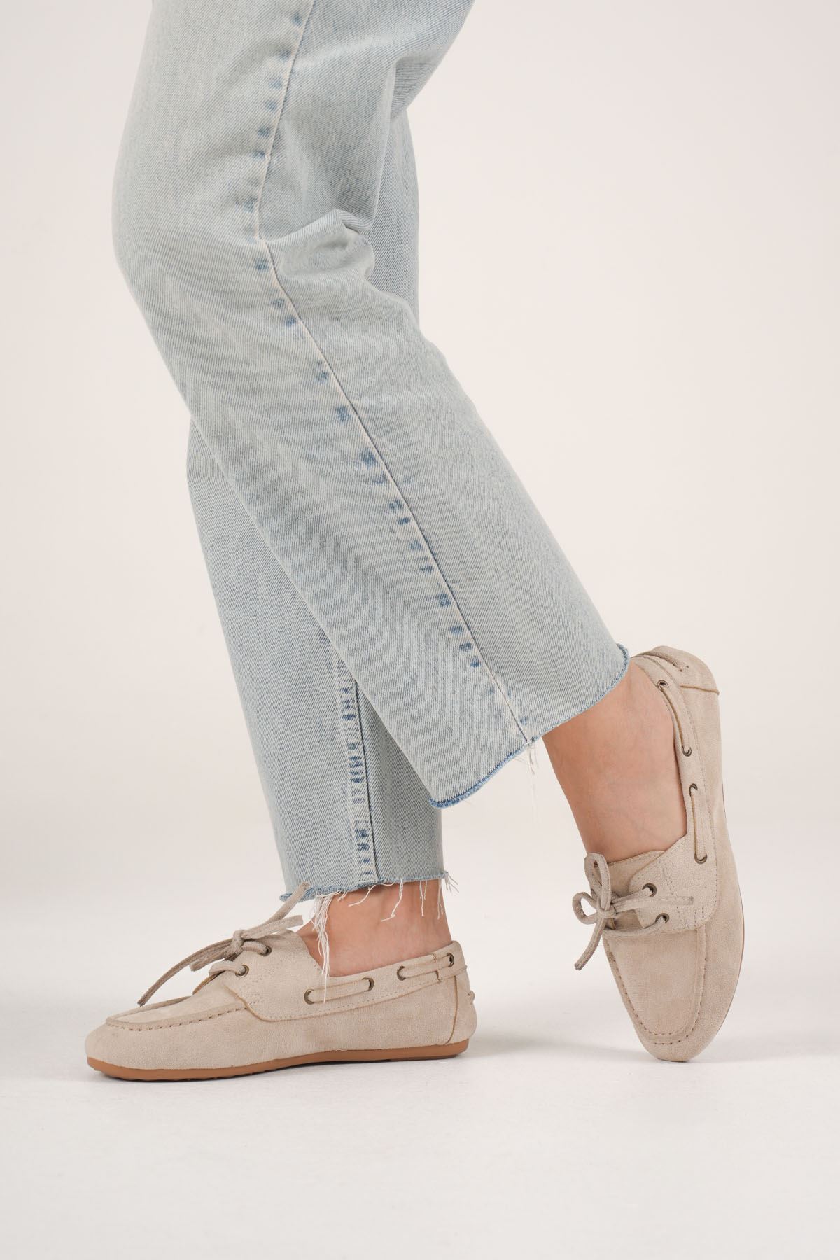 Kadın Bej Günlük Süet Ayakkabı EATR27MS06B