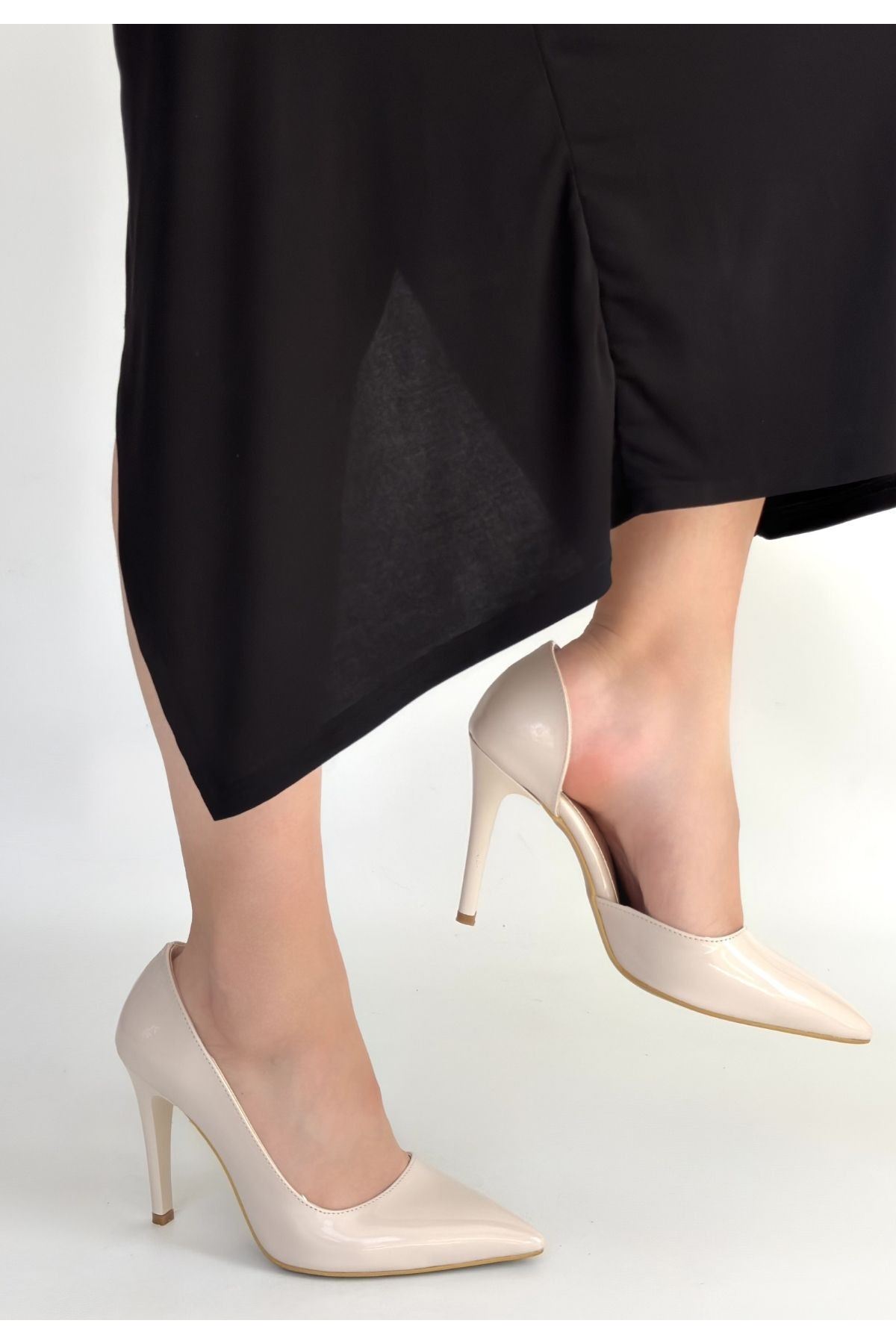 Pley Bej Rugan Stiletto Ayakkabı