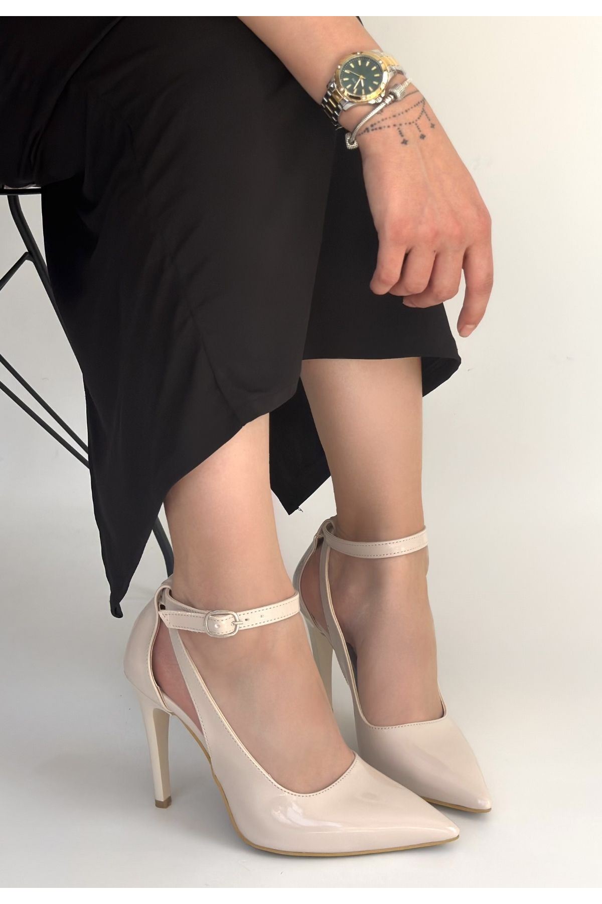 Wenni Bej Rugan Stiletto Ayakkabı