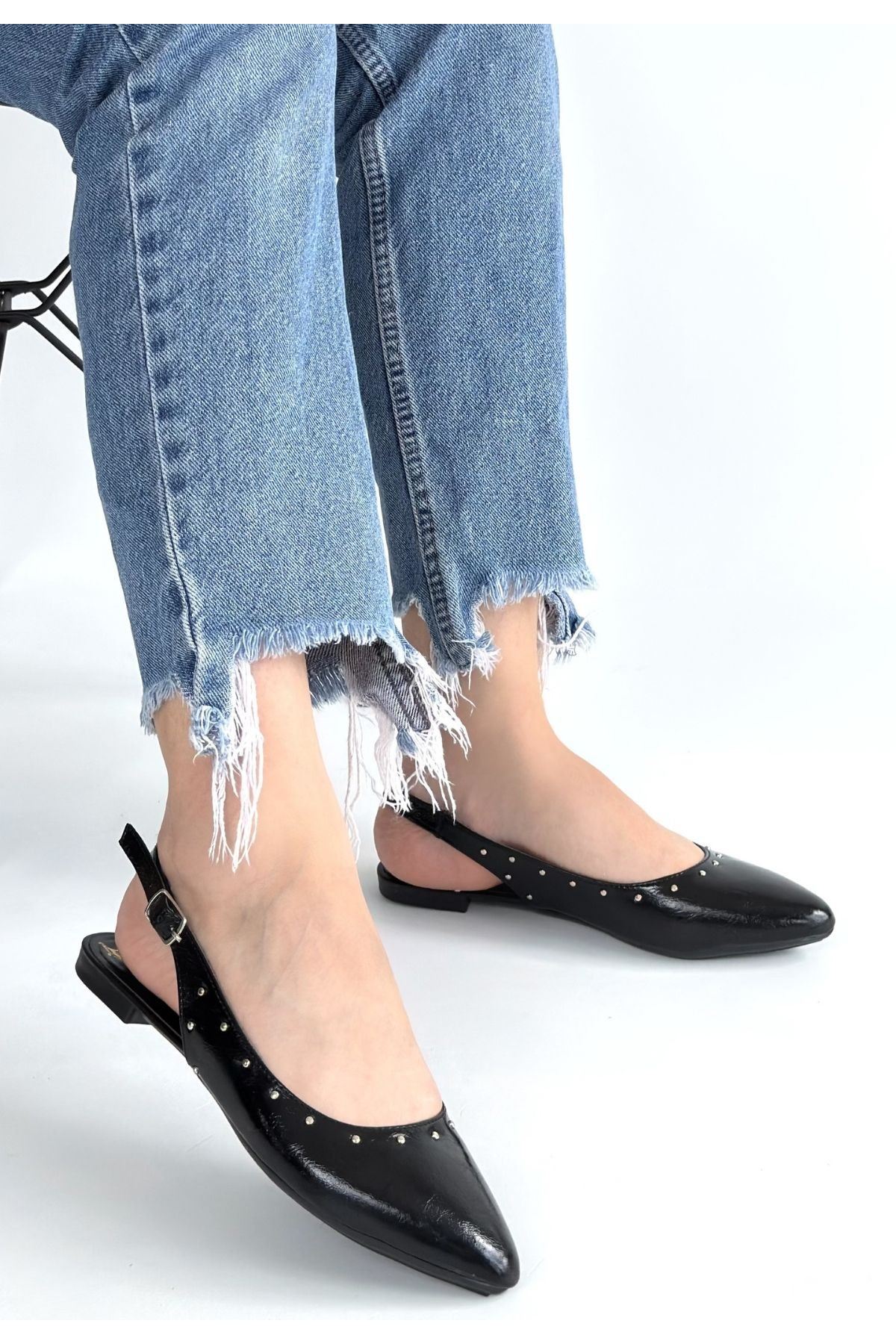 Lowwi Siyah Rugan Babet Ayakkabı