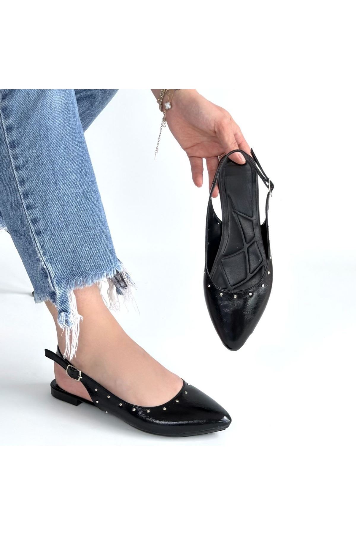 Lowwi Siyah Rugan Babet Ayakkabı