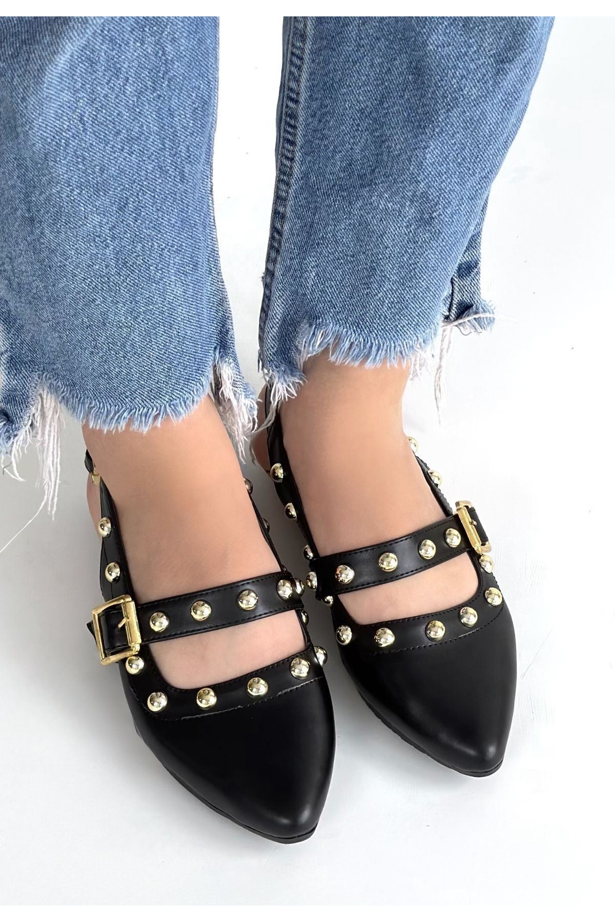 Jorwi Siyah Cilt Babet Ayakkabı