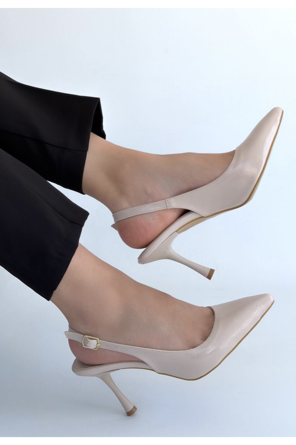 Katey Bej Rugan Topuklu Ayakkabı