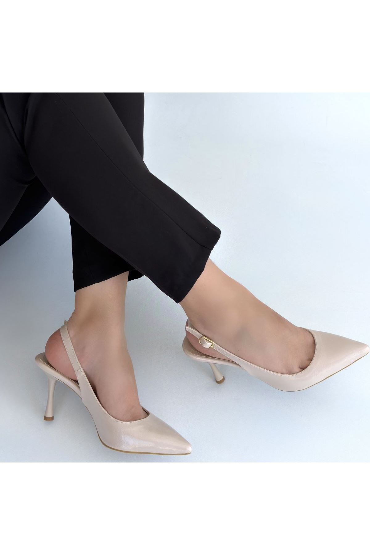 Katey Bej Rugan Topuklu Ayakkabı