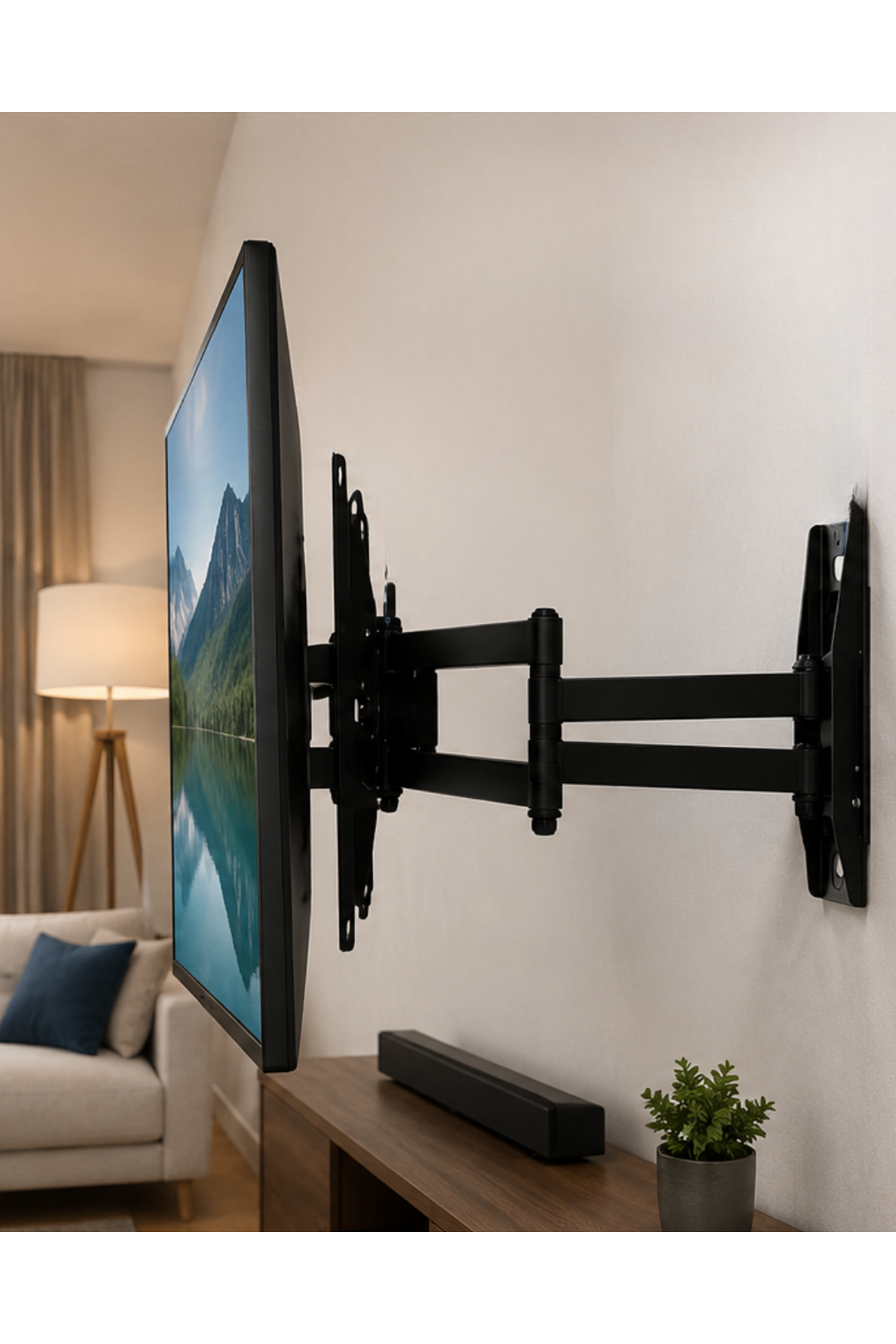 27 55 İnç Hareketli TV Askı Aparatı Duvara Monte TV Taşıyıcı