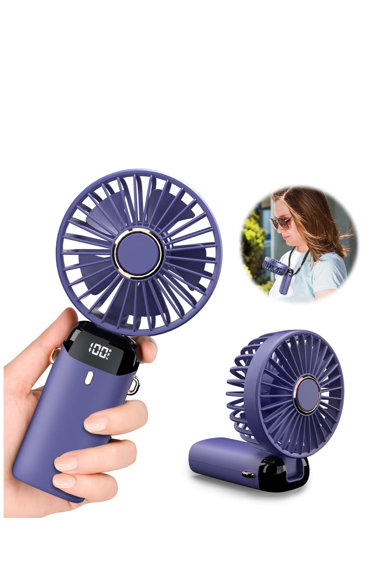 5 Kademeli Güçlü Üfleme Kapasiteli Taşınabilir Mini Fan
