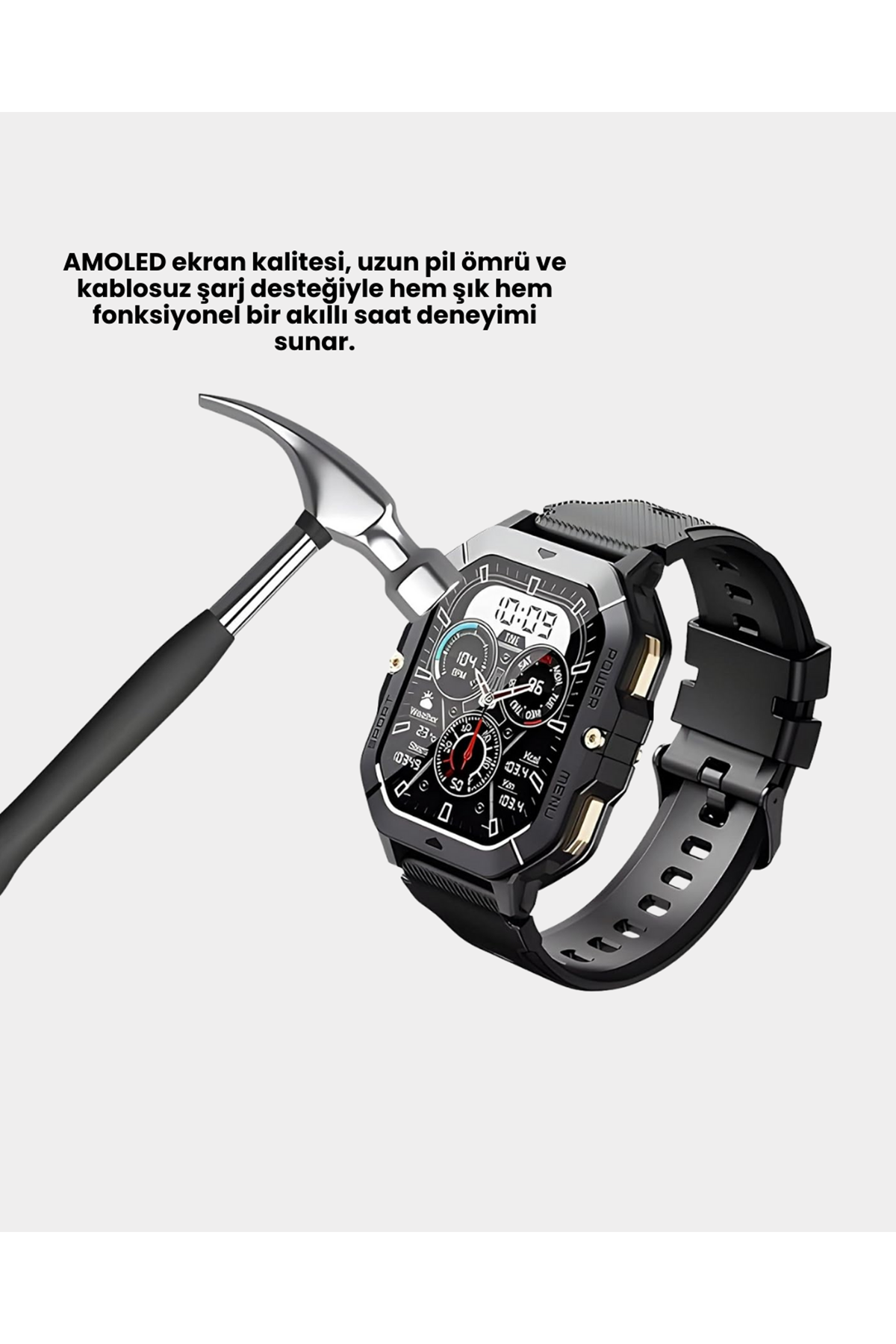 Şık ve Hafif Akıllı Saat Spor ve Günlük Kullanım