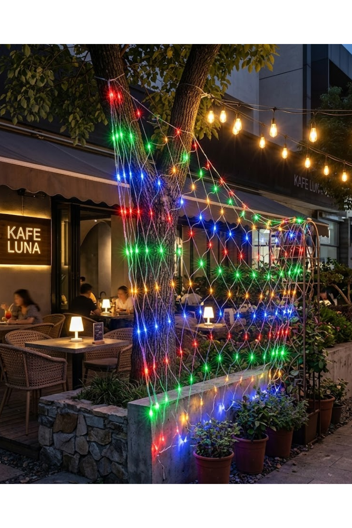 Ağ Şeklinde LED File Işık Dekoratif Ortam Aydınlatma Bahçe Balkon Süsü
