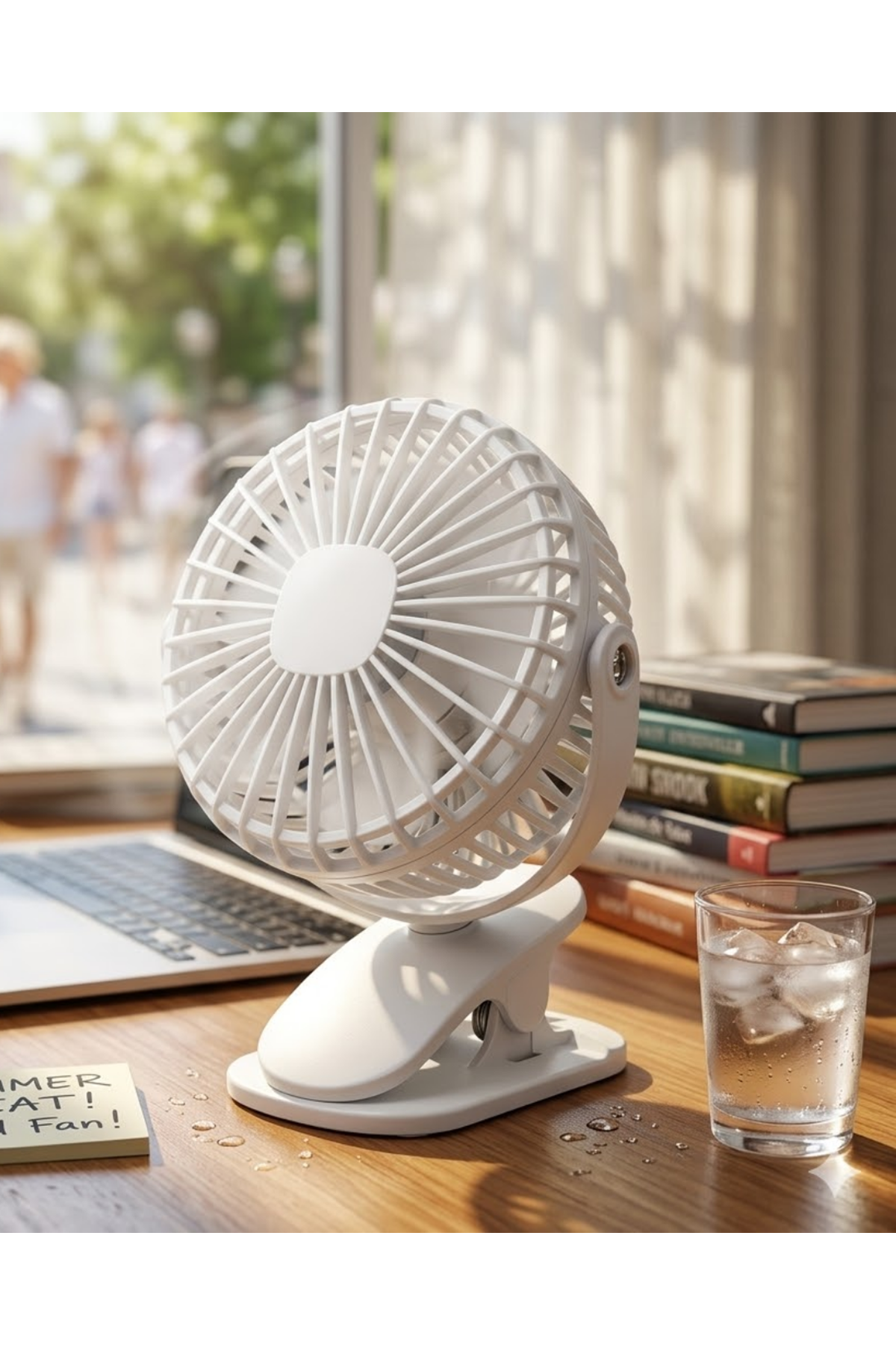 Şarjda ve Fişte Çalışabilen Portatif Mini Fan