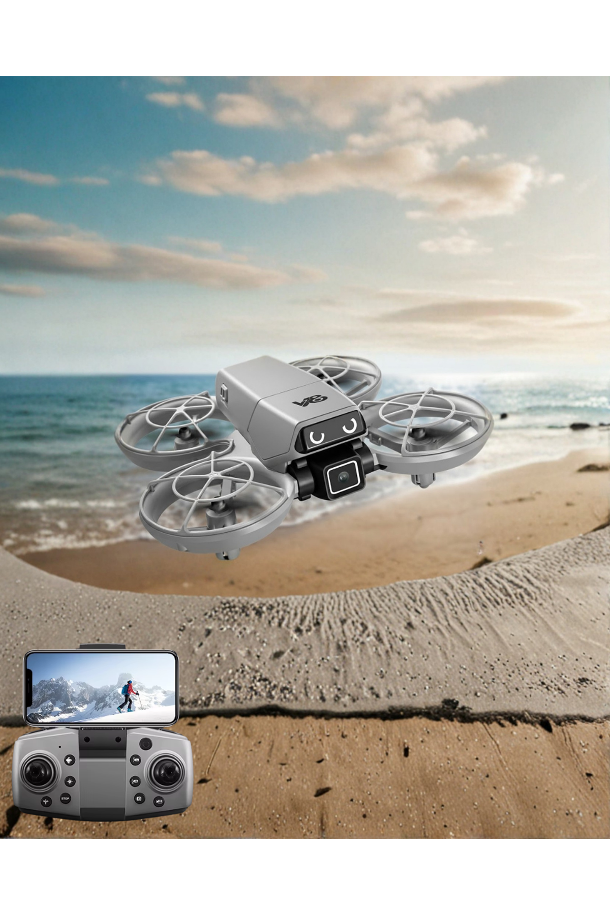 Mini Drone Fotoğraf ve Video Çekimli Optical Hover Sistemli