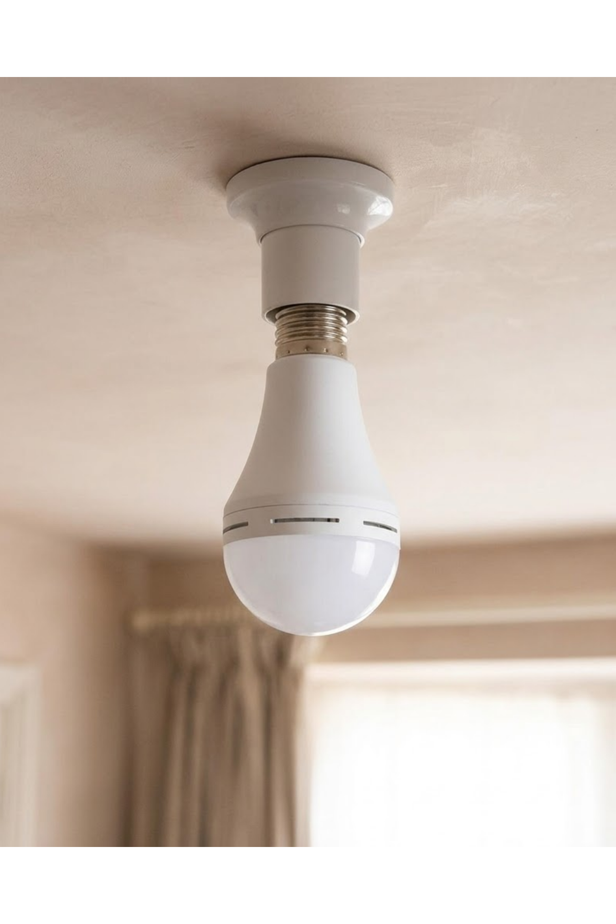 Enerji Tasarruflu Şarjlı Ampul 35W Soğuk Beyaz E27 Duy Yüksek Performans