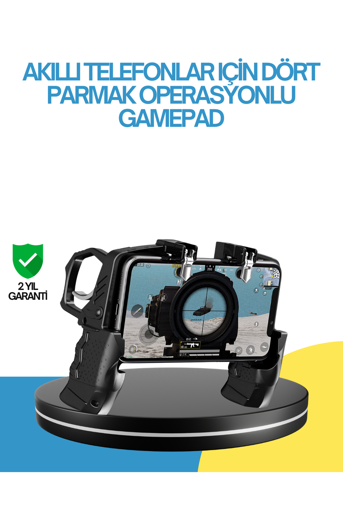 Dört Parmak Destekli Mobil Gamepad Tetikli Oyun Kontrolcüsü