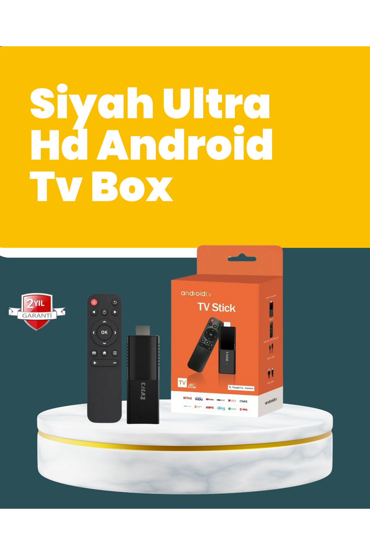 Android TV Stick WiFi ve Bluetooth Bağlantılı