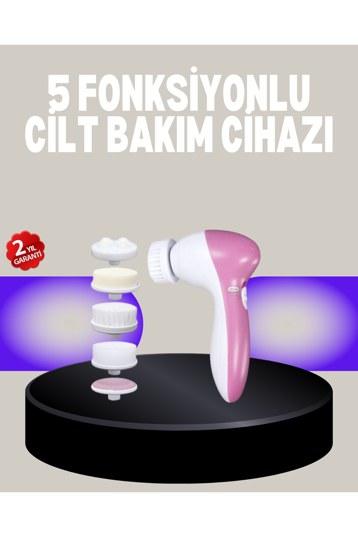 Fırçalı Yüz Temizleme ve Spa Masaj Cihazı