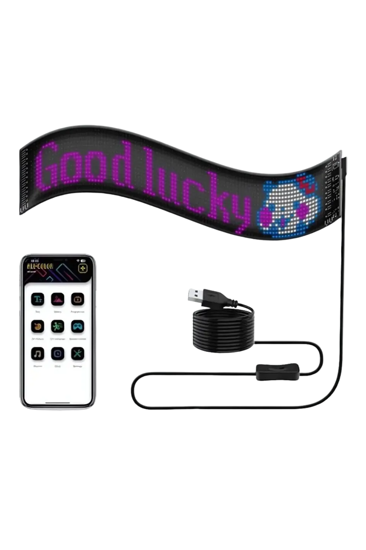 Dekoratif LED Yazı Paneli RGB Animasyonlu Uzaktan Kumandalı Ekran