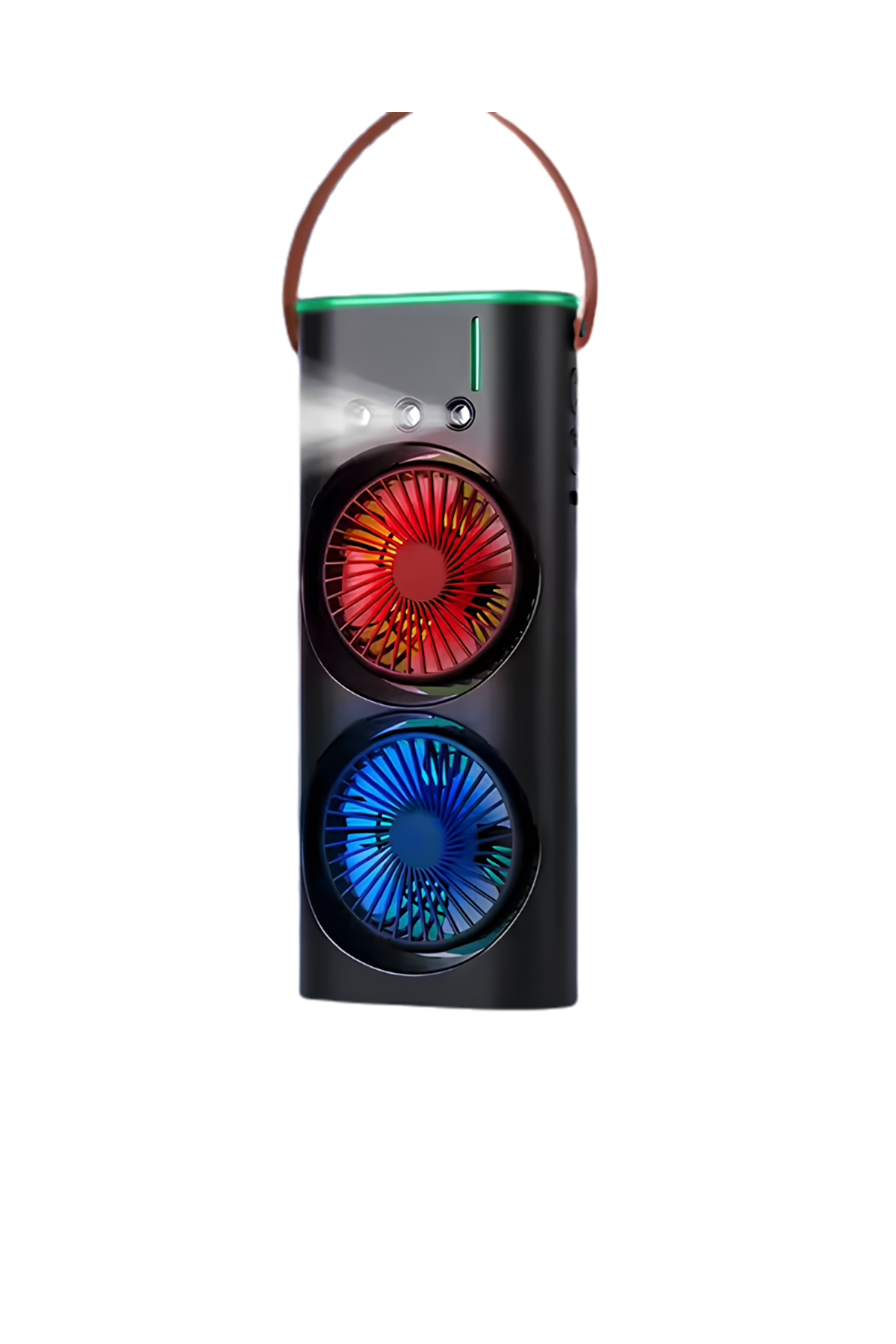 RGB Işıklı Spreyli Masa Fanı Çift Motorlu Güçlü Üflemeli Taşınabilir Fan