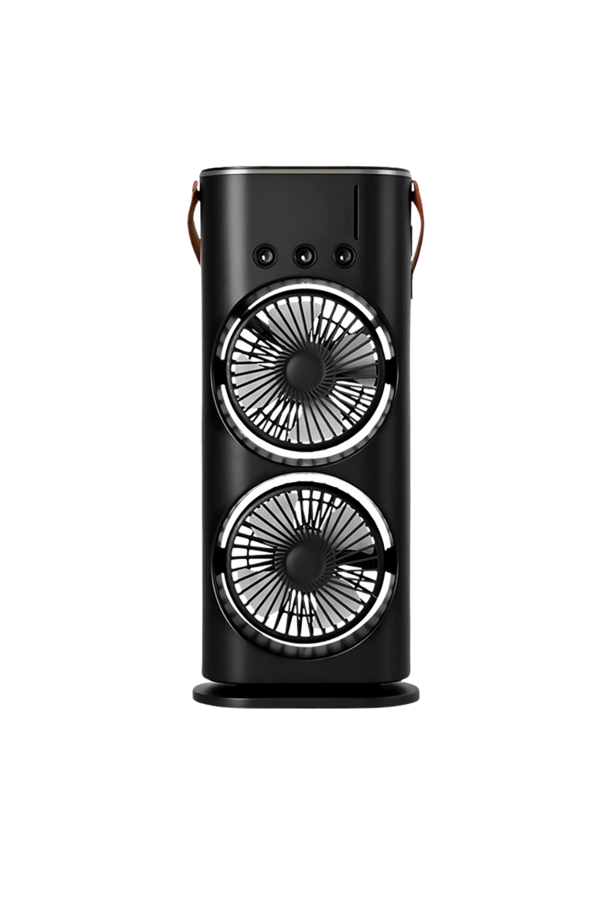 Çift Başlıklı Taşınabilir Fan RGB Işıklı Sprey Nemlendiricili Masaüstü Serinletici Fan