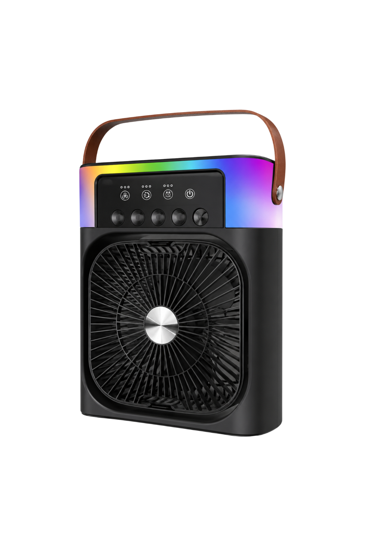 Mini Klima Fan Buharlı Soğutucu RGB Led Işıklı Taşınabilir Masaüstü Fan