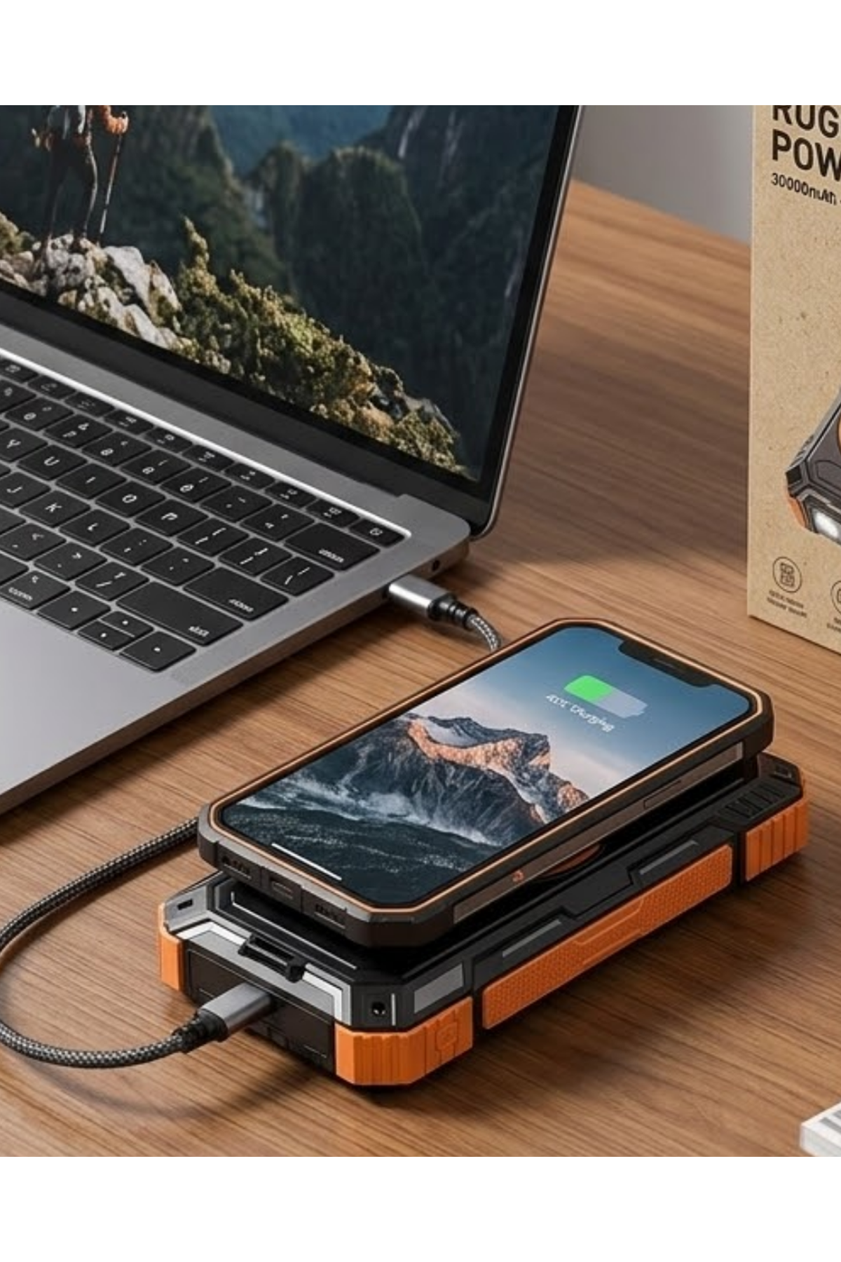 20000 mAh Powerbank Güneş Enerjili Kablosuz Şarj Hızlı Şarj Taşınabilir Batarya (Kopya)