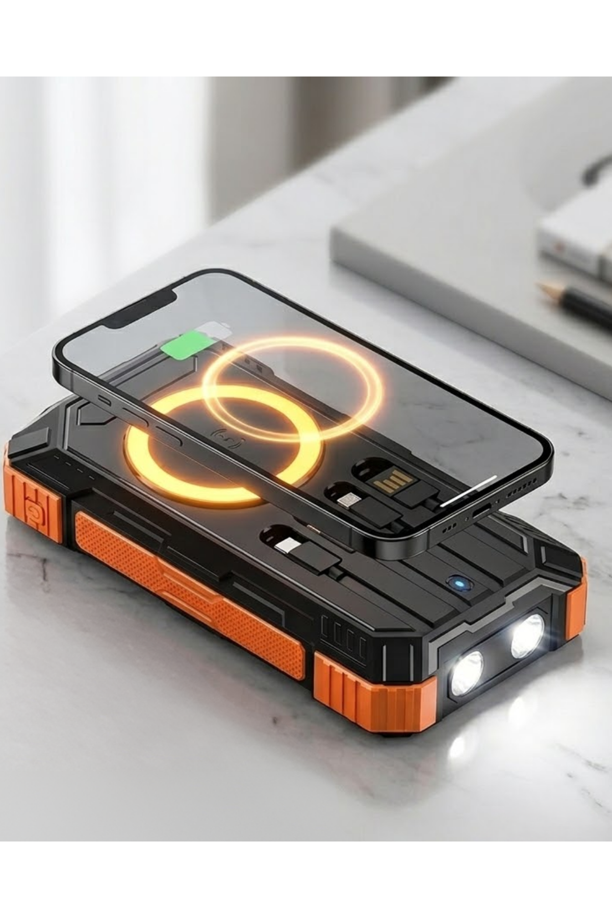 20000 mAh Powerbank Güneş Enerjili Kablosuz Şarj Hızlı Şarj Taşınabilir Batarya (Kopya)