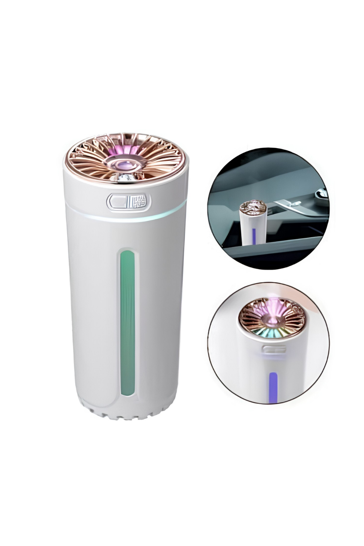 Mini Araç Nemlendirici 5 Esans Hediyeli USB Işıklı Koku Difüzörü