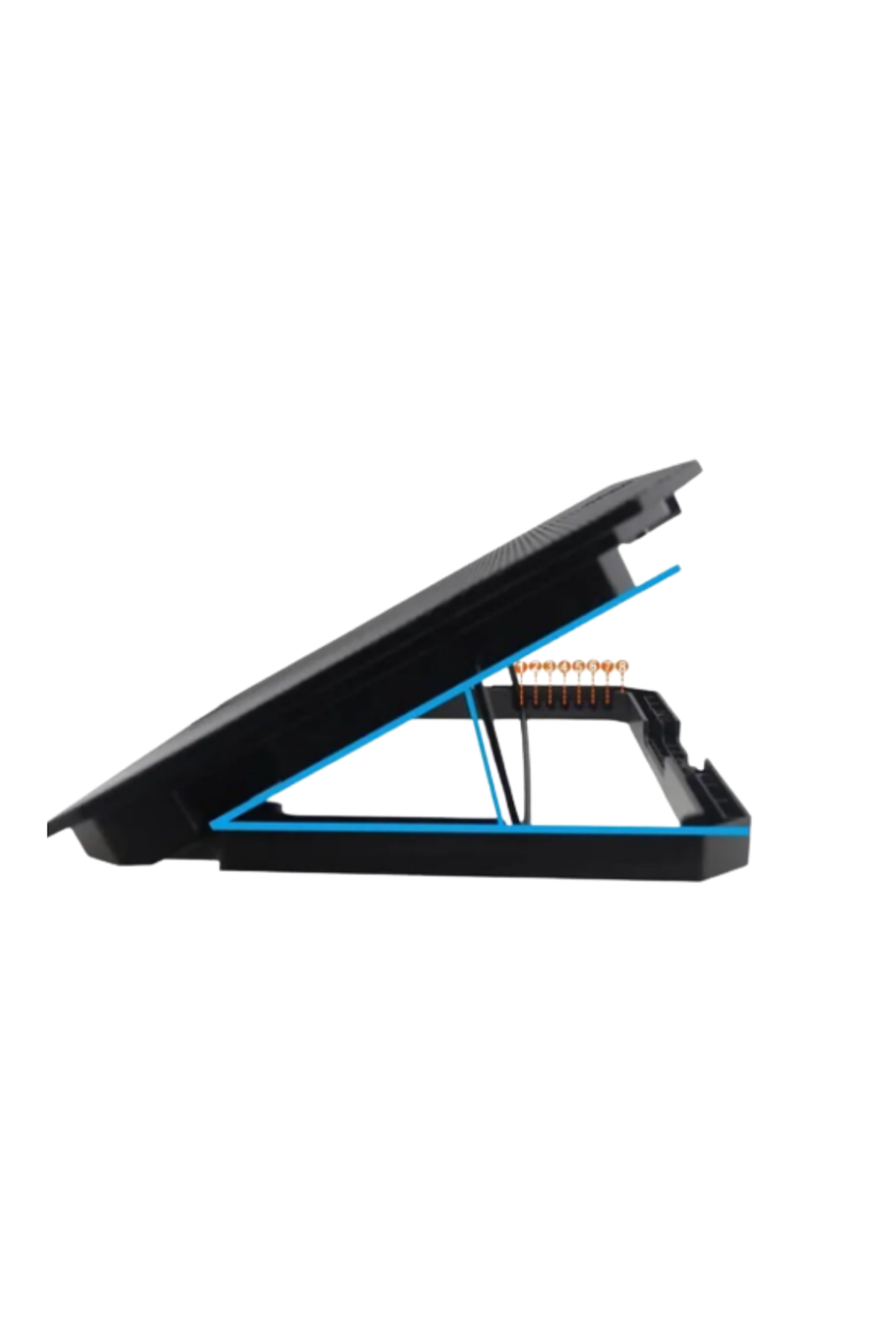 USB Girişli Laptop Soğutma Standı Çift Fan Mavi Işıklı Notebook Soğutucu