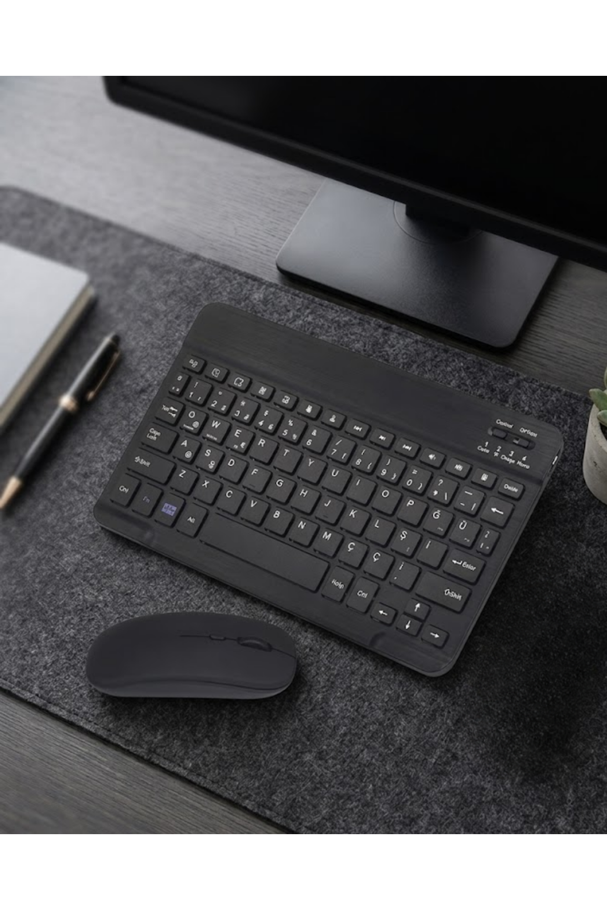 Bluetooth Klavye Mouse Seti Taşınabilir Wireless Bilgisayar Aksesuarı
