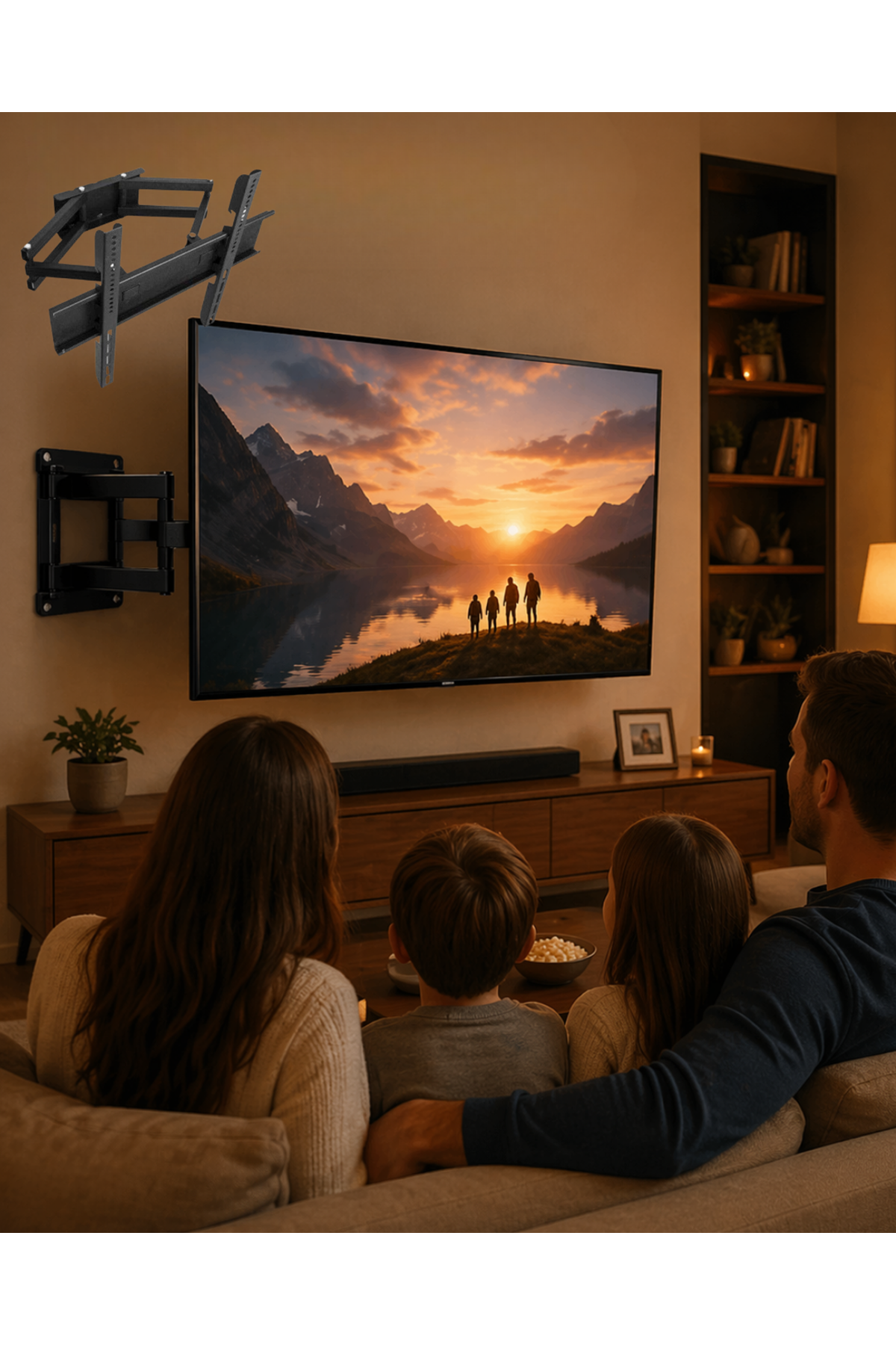 32 55 İnç Ayarlanabilir TV Askı Aparatı Güçlü  Duvar Tipi Askı
