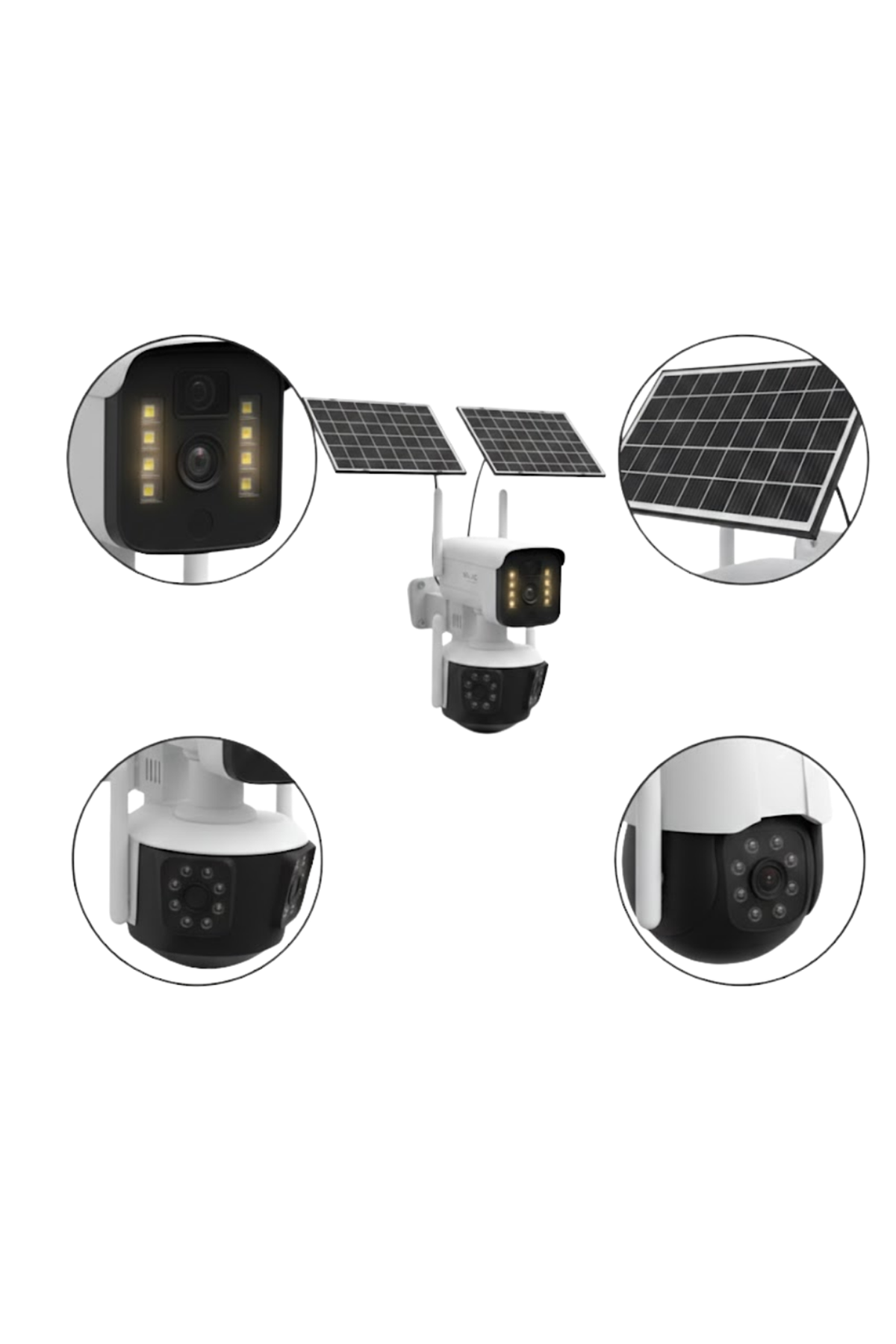 Güneş Enerjili Arsa Kamerası 4G SIM Kartlı Gece Görüşlü Solar Kamera 2 Yıl Garantili