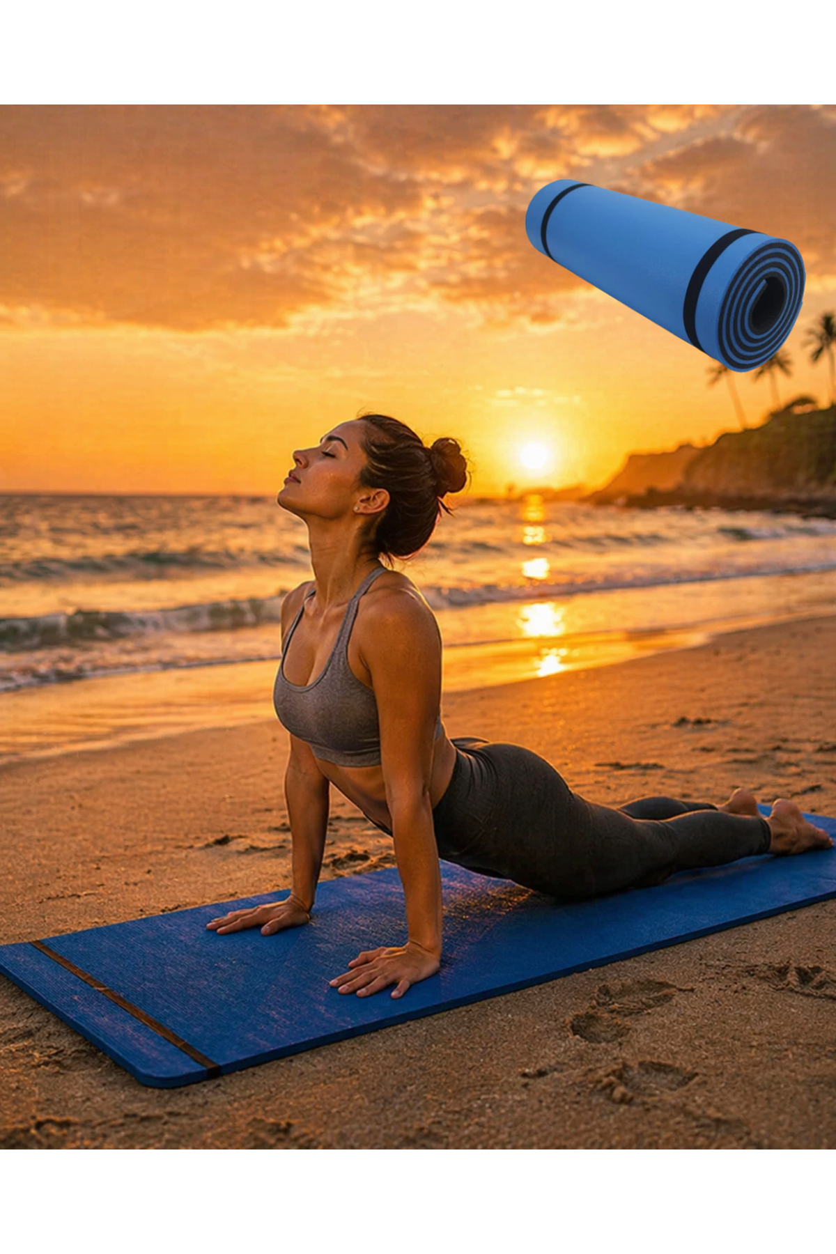 10MM YOGA MATI MAVİ