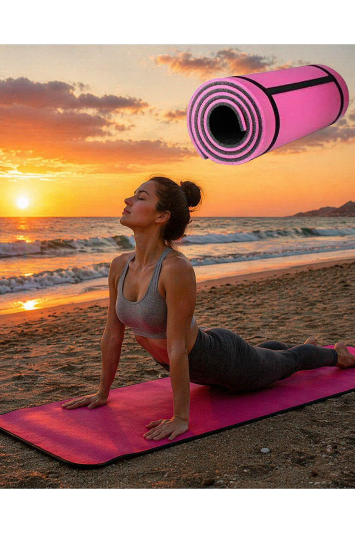 10MM YOGA MATI PEMBE