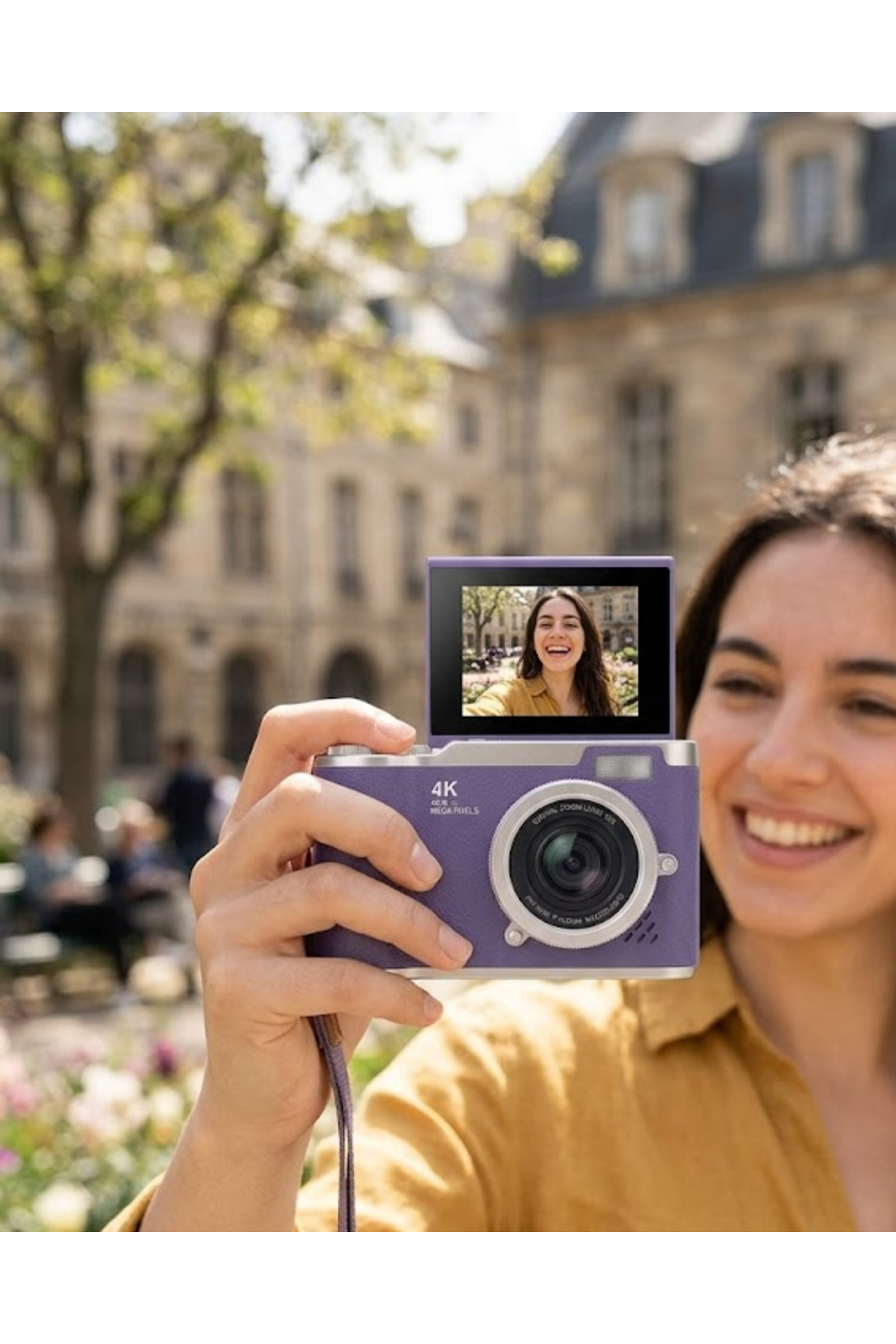 4K Dijital Kamera 48 MP Flip Ekran Vlog ve Fotoğraf Makinesi