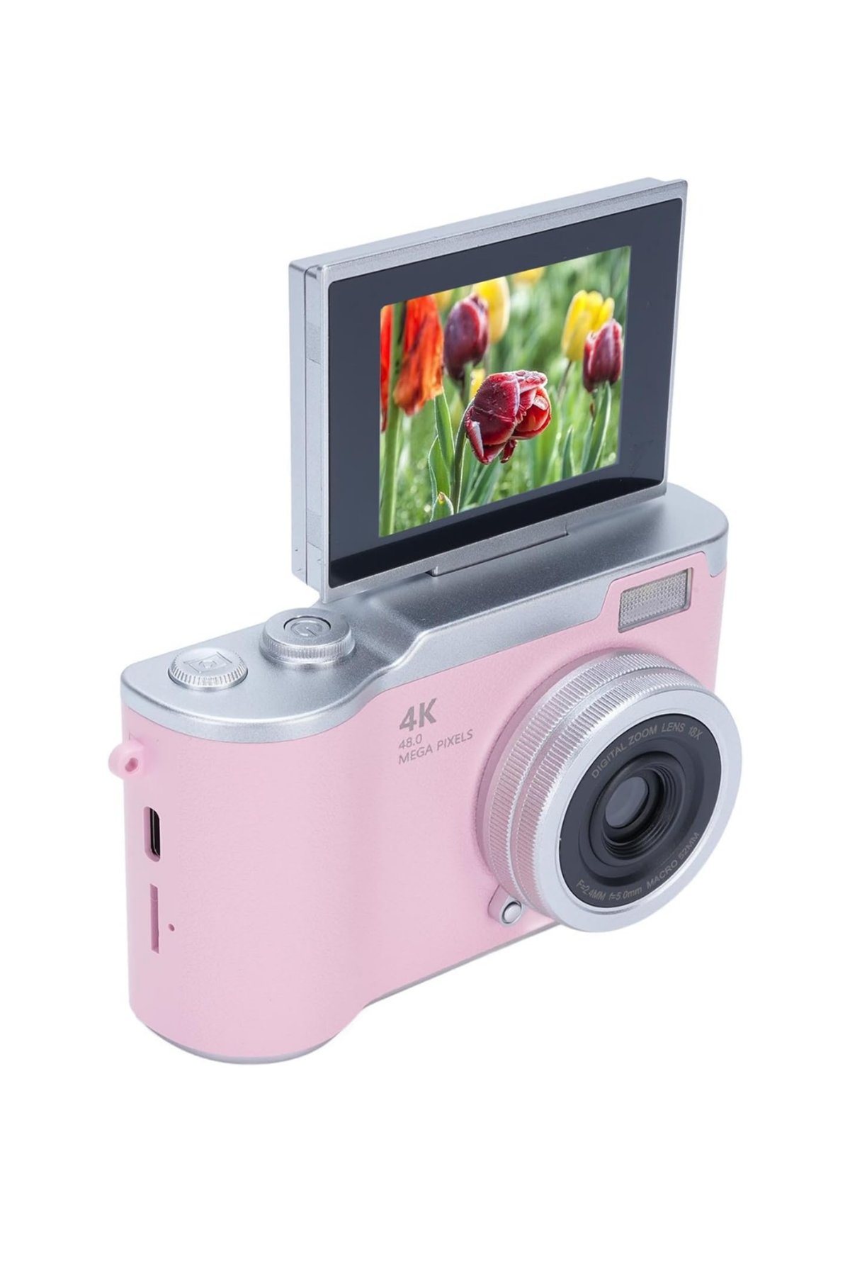 Profesyonel Çekim İçin 48 MP Kamera 18x Zoom Flip Ekran Dijital Kamera