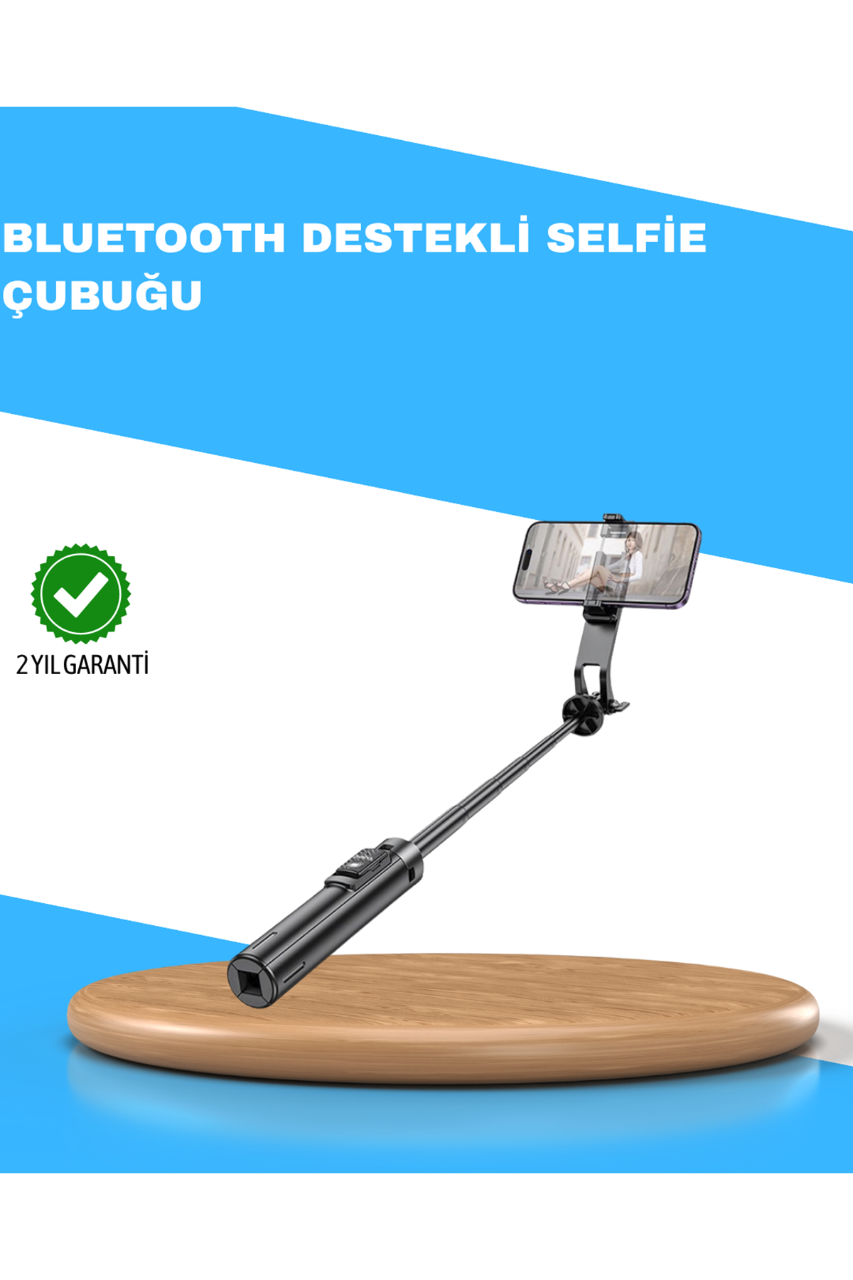 Uzaktan Kumandalı Bluetooth Selfie Çubuğu– 130 cm Ayarlanabilir