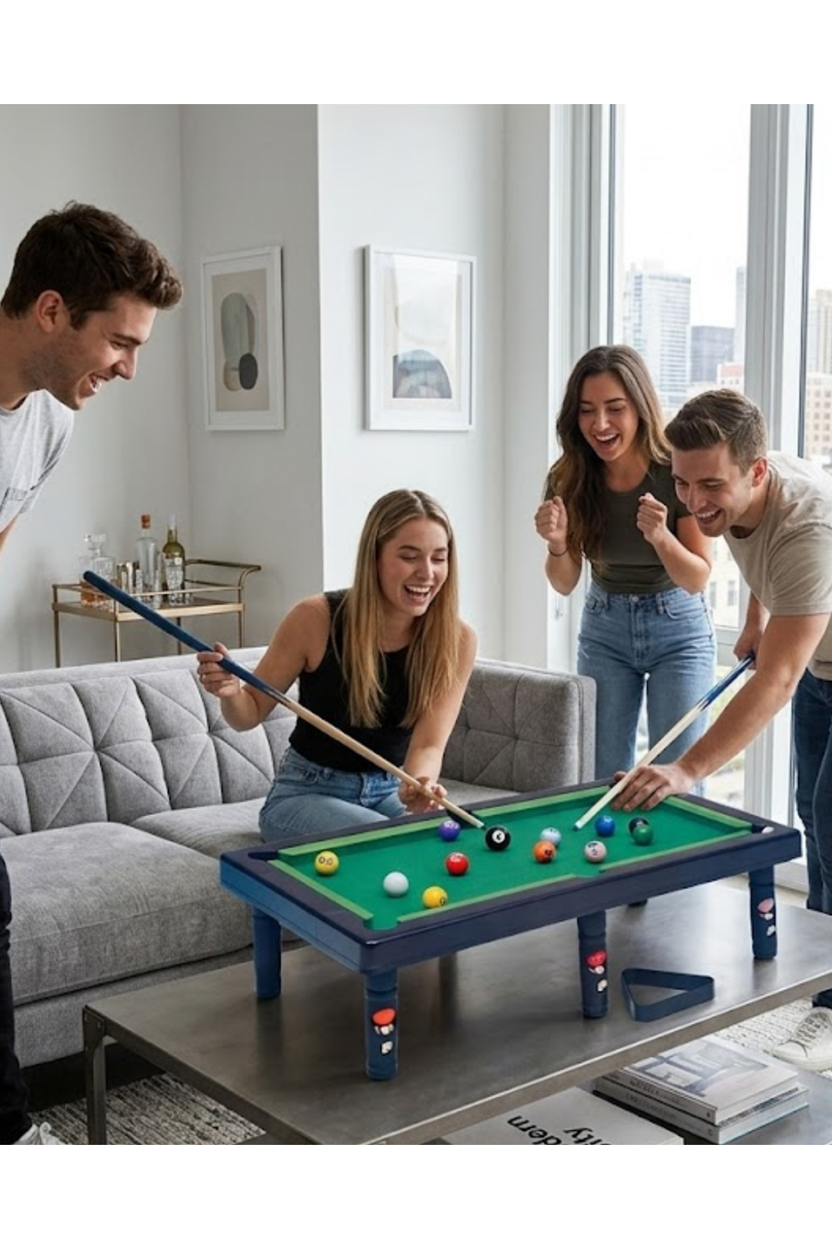 Masaüstü Bilardo Seti 5 Yaş Üzeri Çocuklar İçin Eğitici Oyuncak