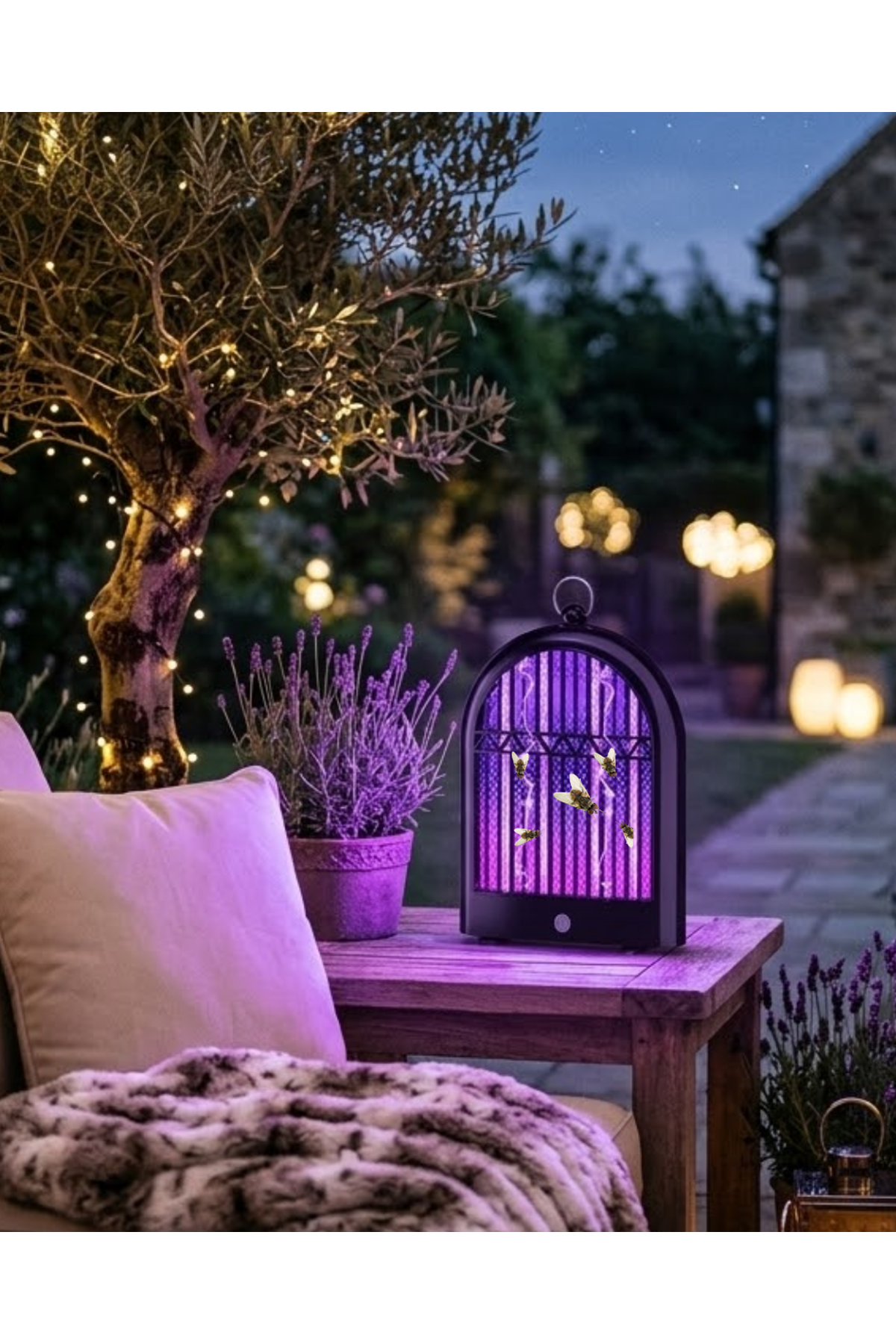 Şarjlı UV Böcek Öldürücü Lamba Balkon ve Bahçe İçin Uygun