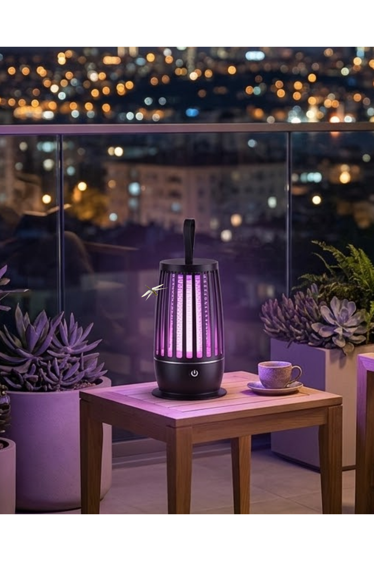 UV Mor Işık Elektrikli Böcek Öldürücü Lamba Gece Aydınlatmalı Sessiz ve Güvenli Kullanım