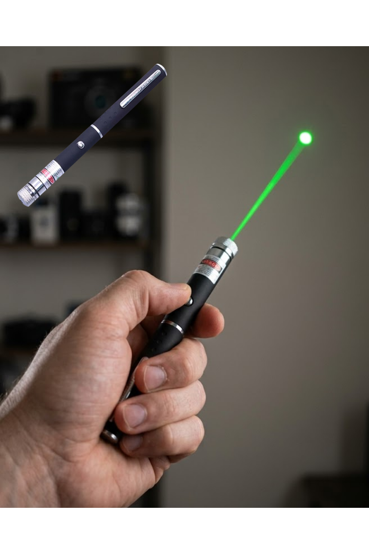 Yeşil Lazer Pointer Güçlü Işın Uzun Menzil ve Kompakt Tasarım