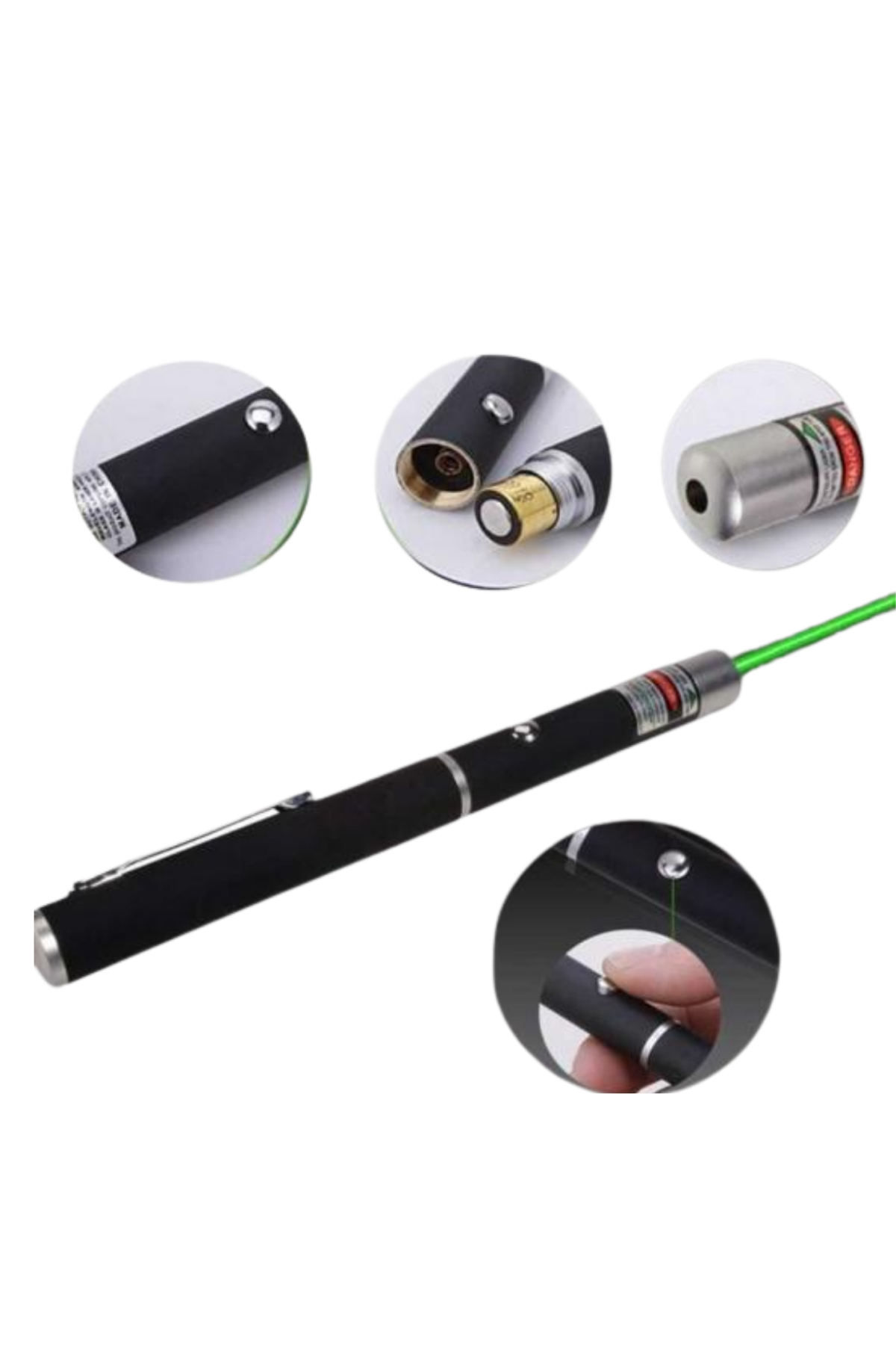 Yeşil Lazer Pointer Güçlü Işın Uzun Menzil ve Kompakt Tasarım