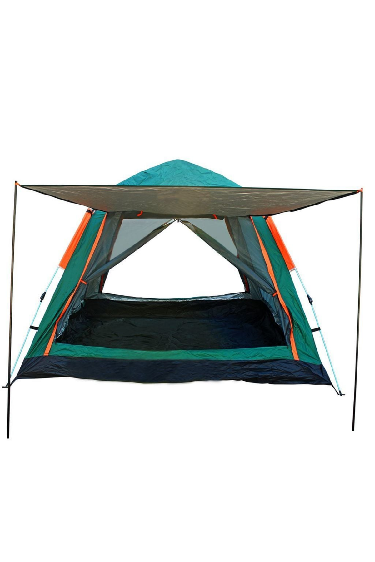 Geniş Aile Kamp Çadırı 240x210 cm Güneşlikli Otomatik Kurulum Outdoor Çadır