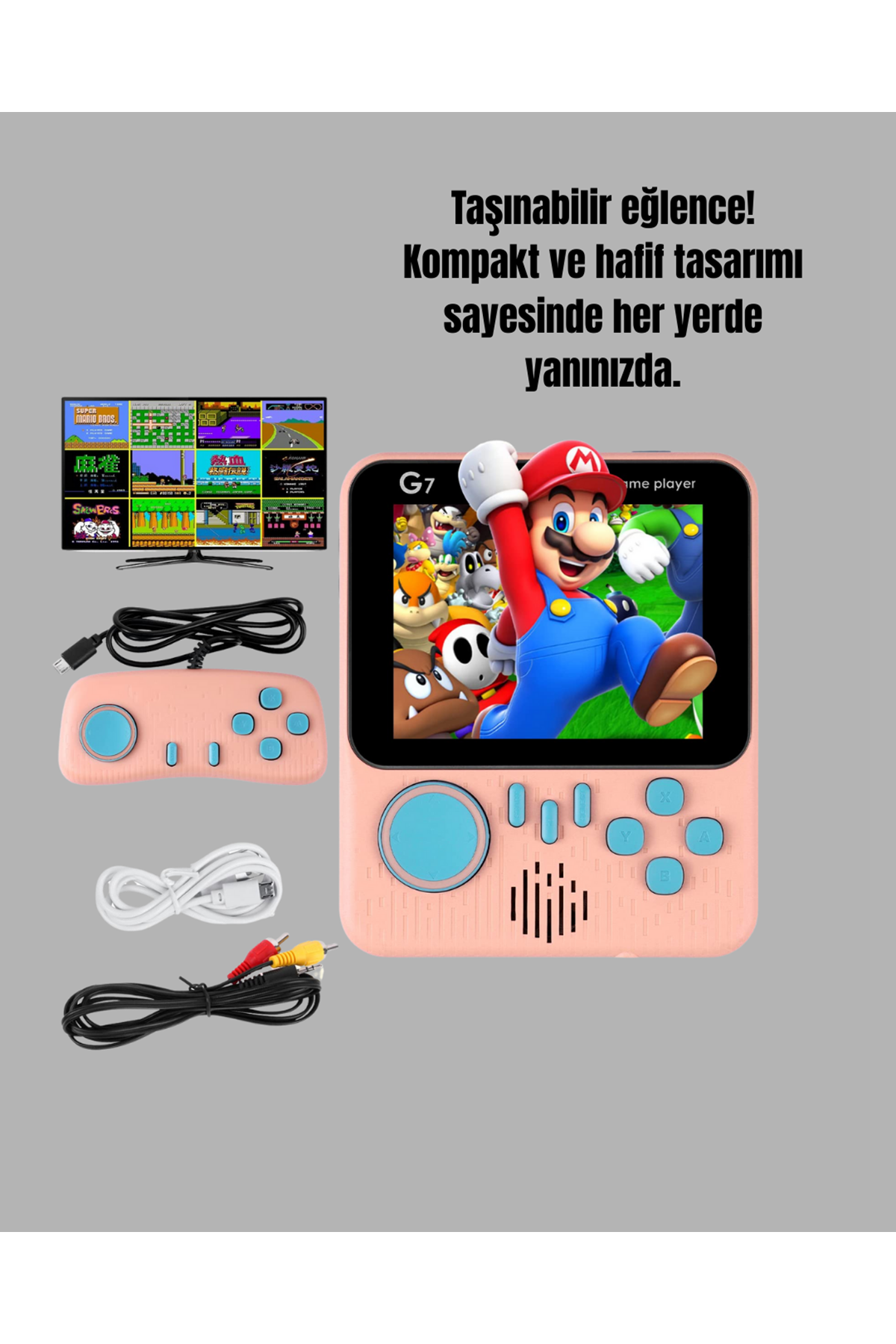 666 Oyunlu Retro Game Console – TV ve Çift Gamepad Desteği