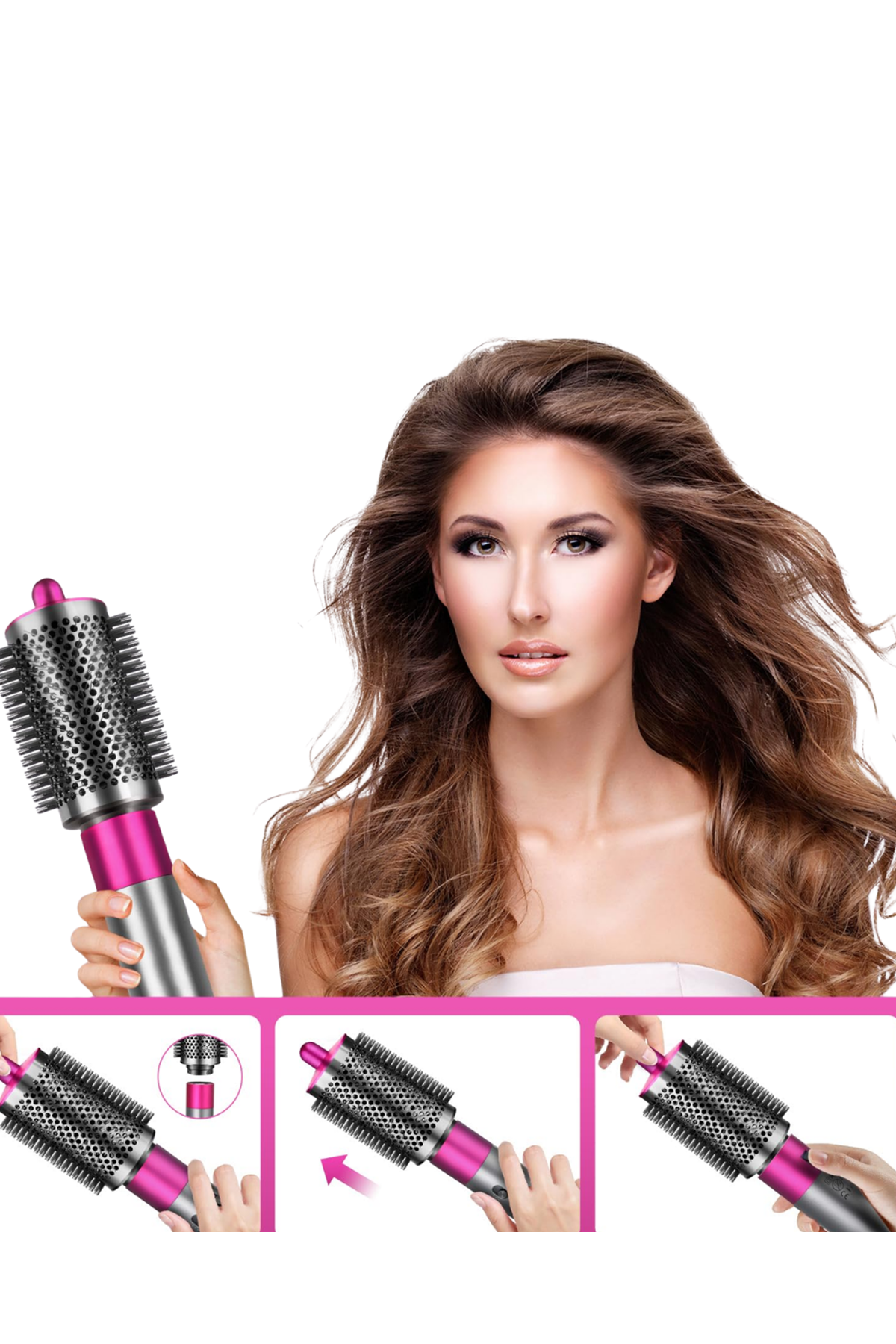 Saç Şekillendirici Set 5 Başlık Çok Yönlü Kullanım Güçlü Motor ve Pratik Tasarım