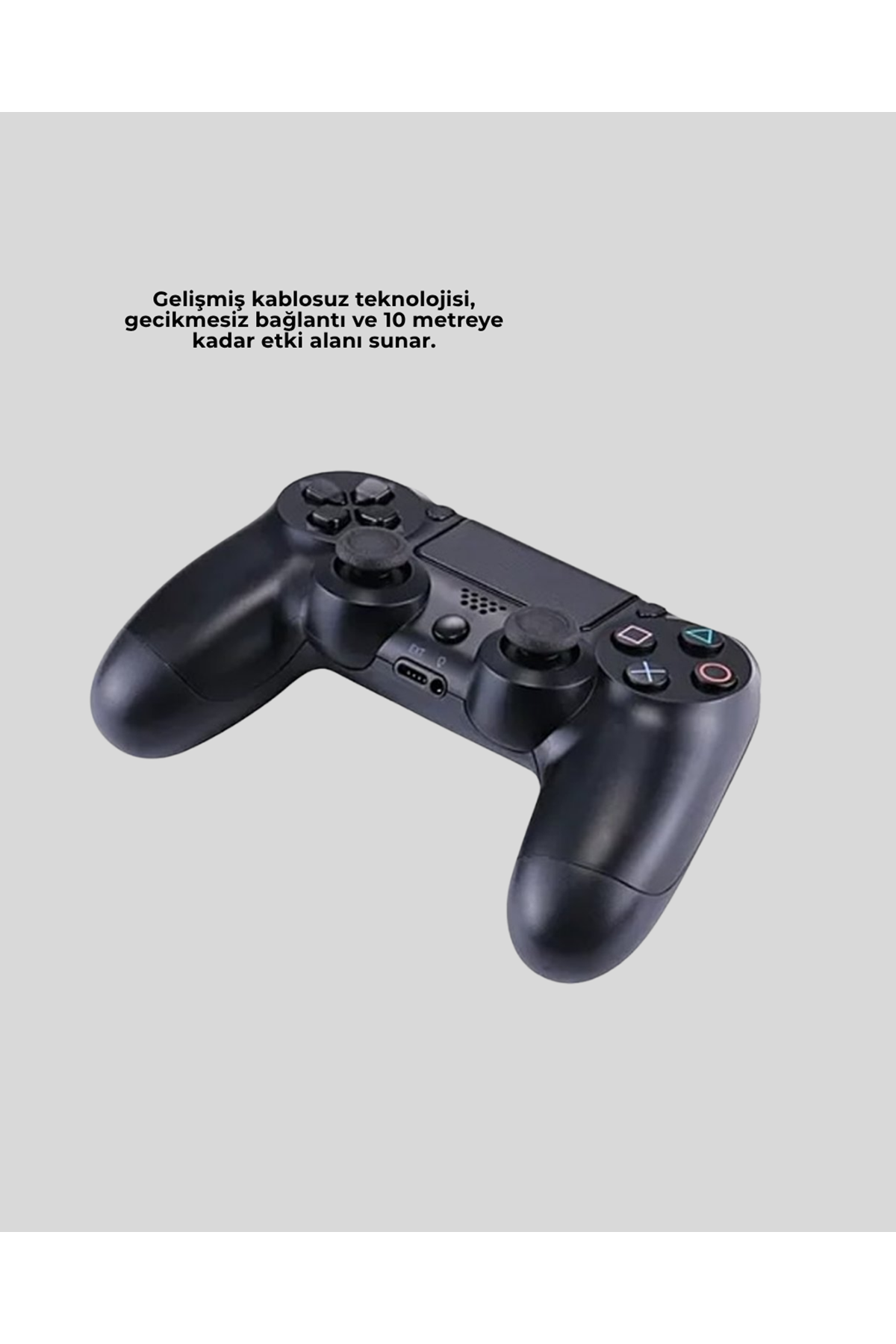 PS4 Uyumlu Kablosuz Oyun Kolu Ergonomik Çift Titreşimli